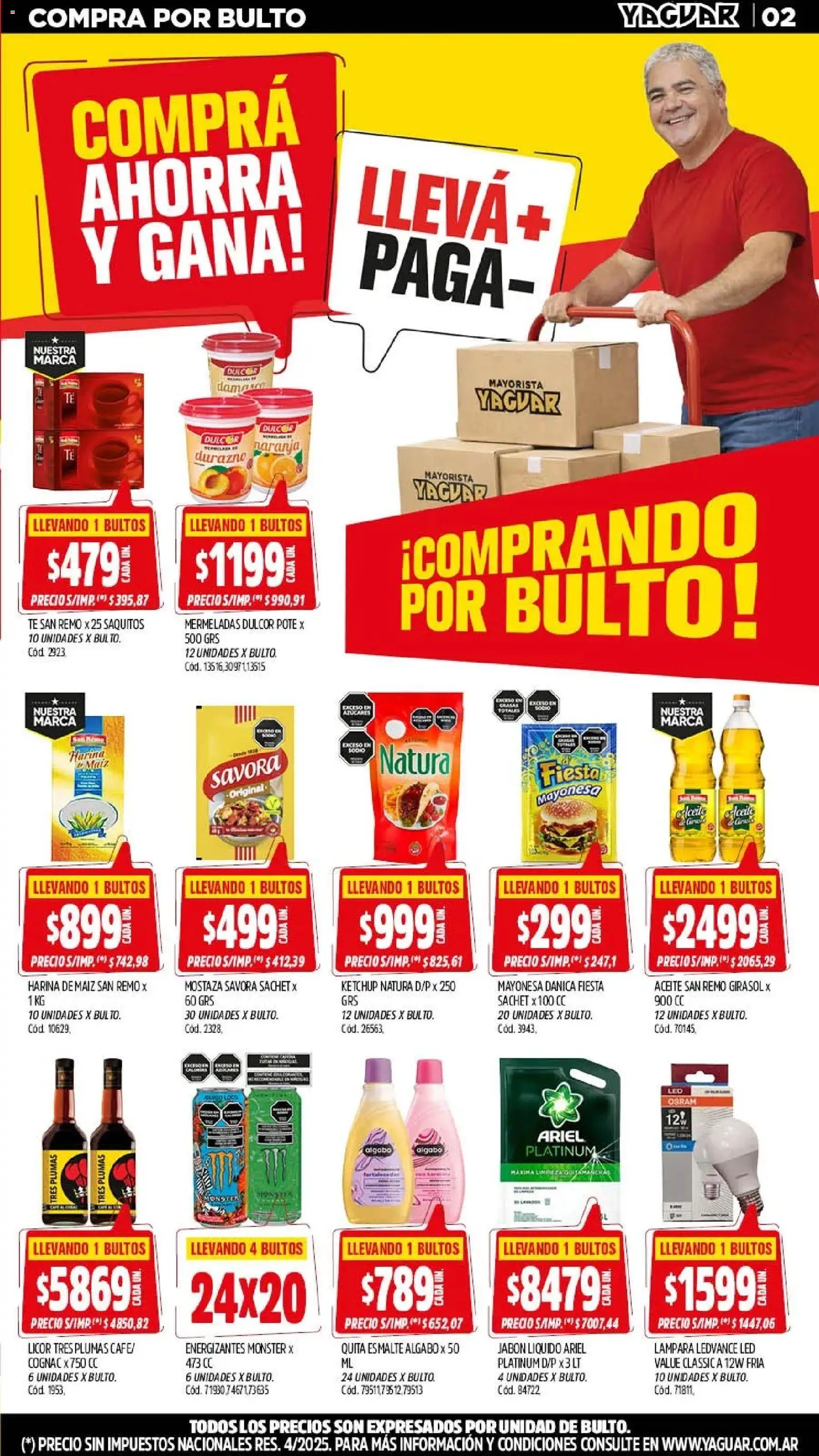 Yaguar - Oferta Semanal General Roca │ válido desde el 11.05.2026 | Página: 2 | Productos: Harina, Lámpara, Mayonesa, Jabón