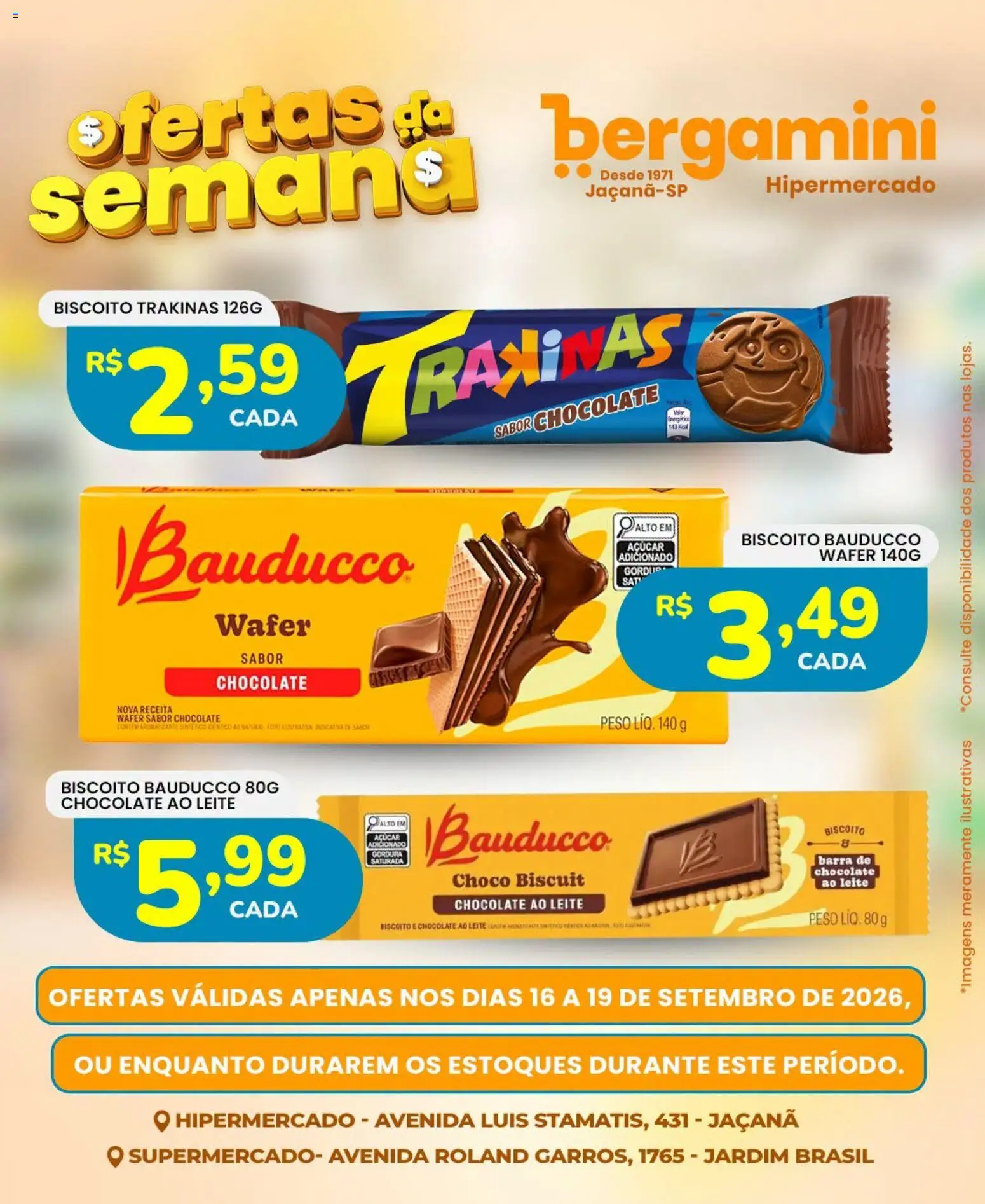 Supermercado Bergamini Folheto - válido de 16/09/2026 | Página: 17 | Produtos: Biscoito, Energético, Leite, Açúcar