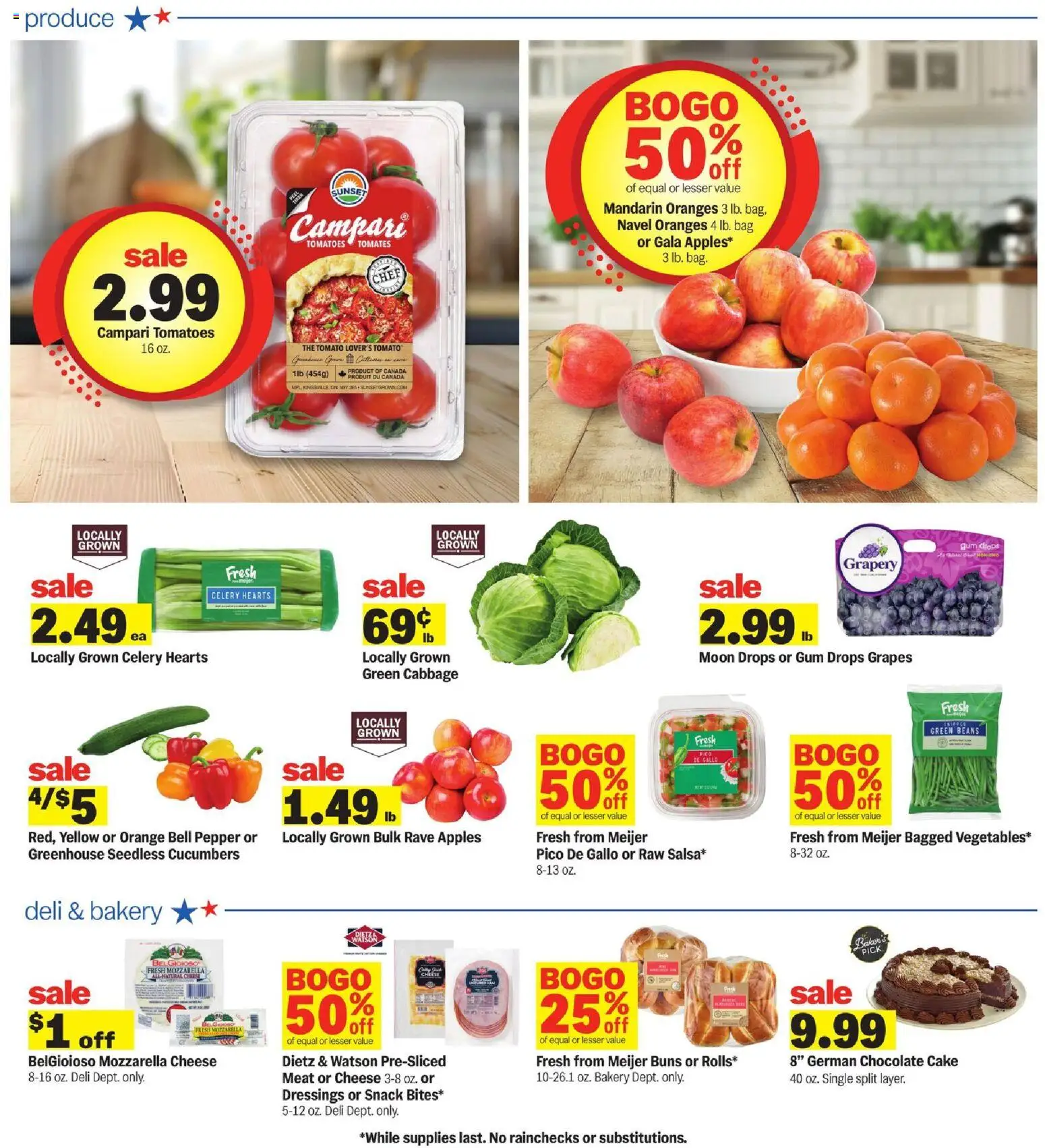 Meijer Weekly Ad - valid from 08/19/2026 | Page: 6 | Products: Bakery, Apples, Pepper, Grapes