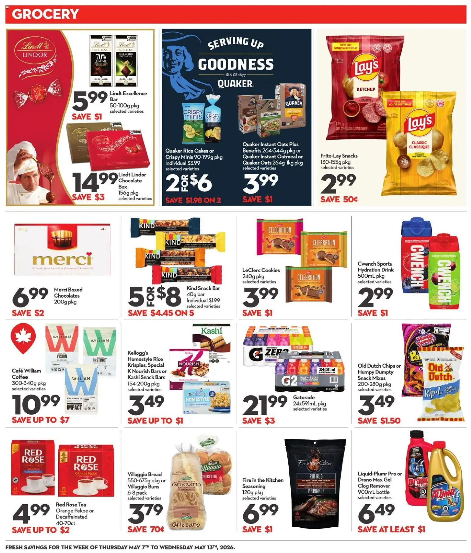 Longo's flyer valid from 07.05.2026 | Page: 12 | Products: Ketchup, Cookies, Bread, Chocolate
