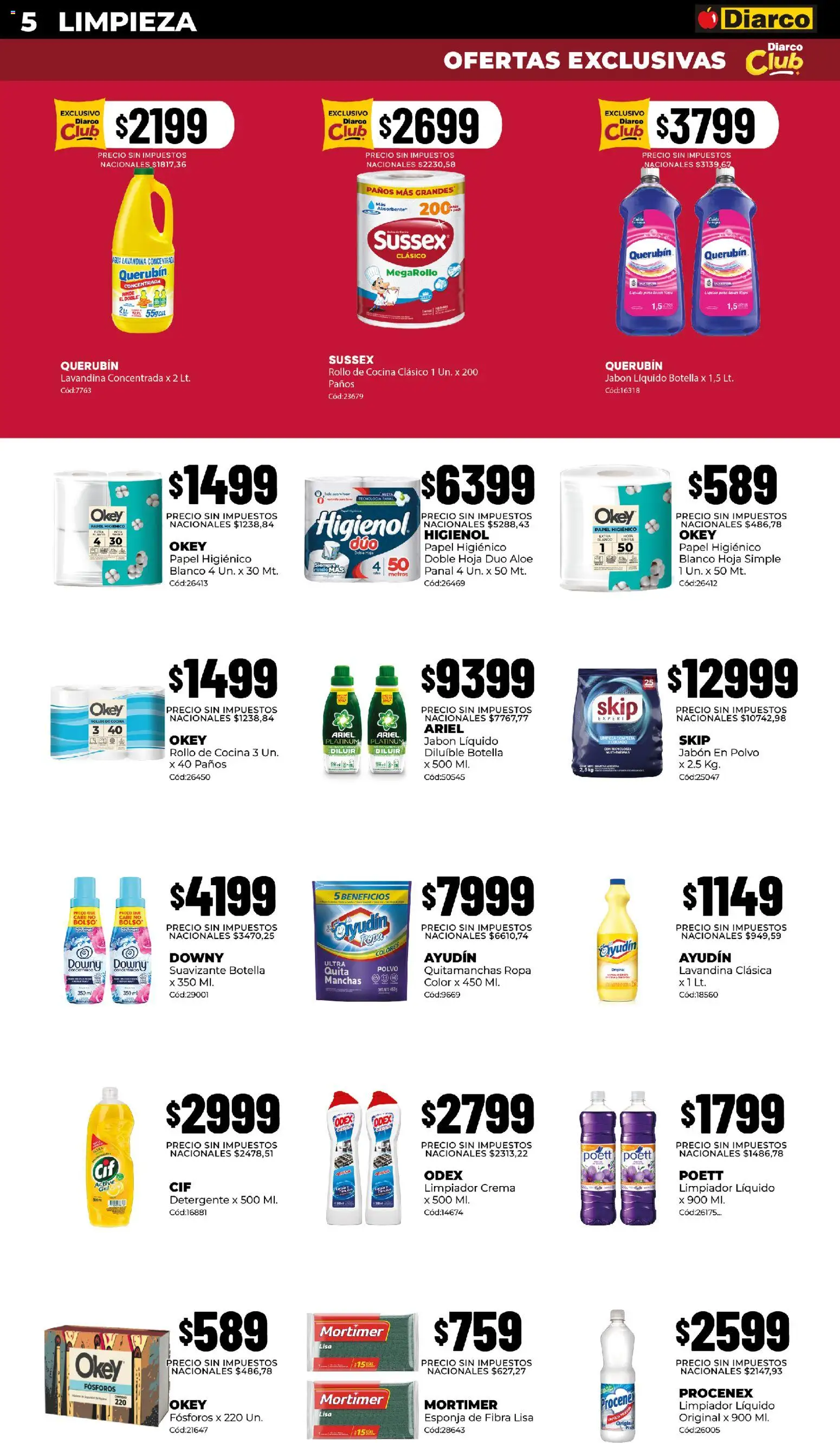 Diarco - Ofertas Pueblo Interior │ válido desde el 03/08/2026 | Página: 5 | Productos: Fósforos, Jabón, Quitamanchas, Esponja