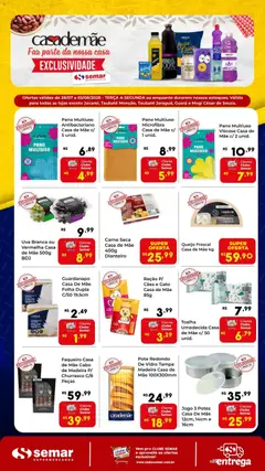 Semar Supermercado ofertas Casa de Mãe - Pré-Visualização do folheto da loja Semar Supermercado, válido de 28/07/2026