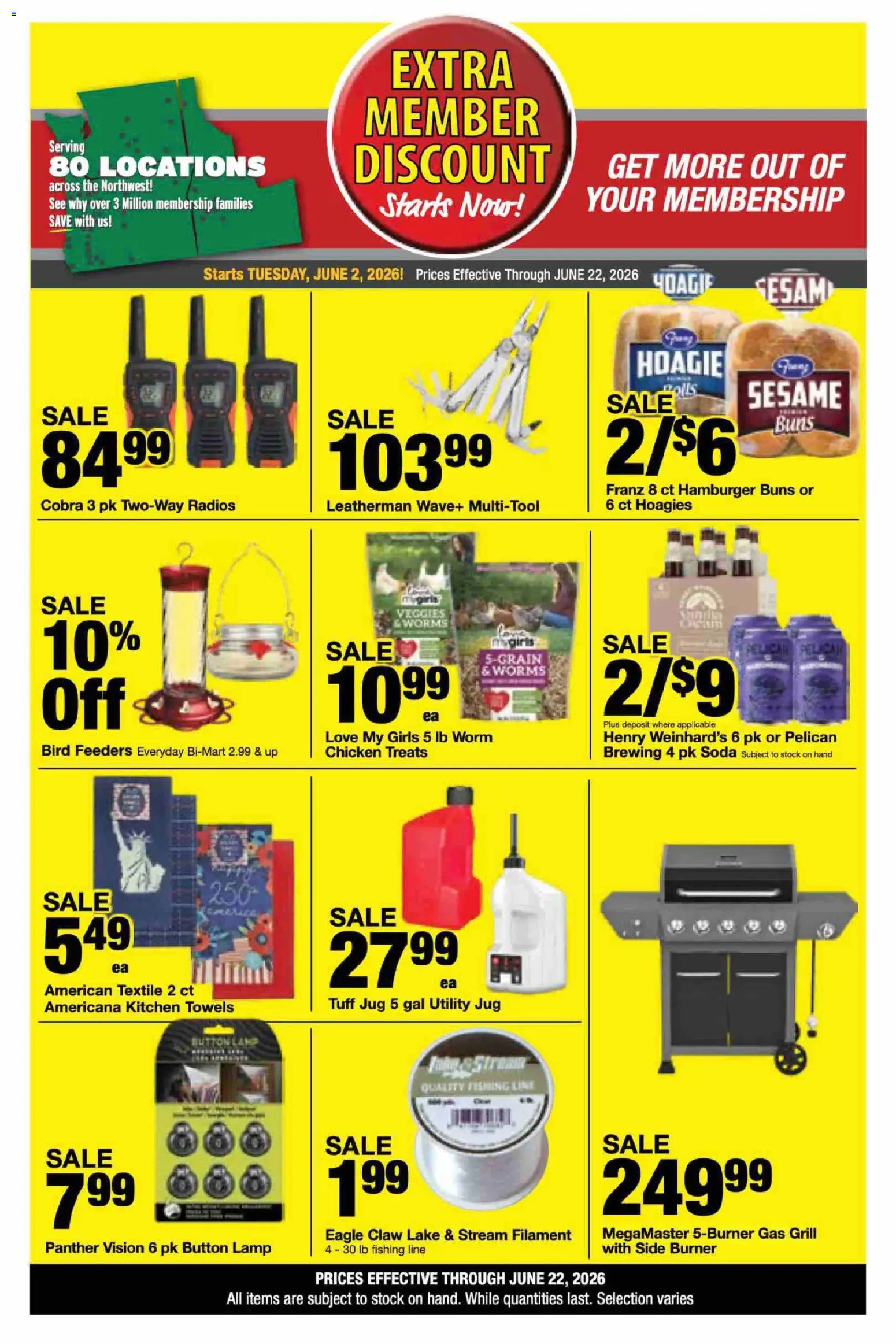 Bi-Mart Extra Member Discount - valid from 02.06.2026 | Page: 12 | Products: Lamp, Filament, Grill