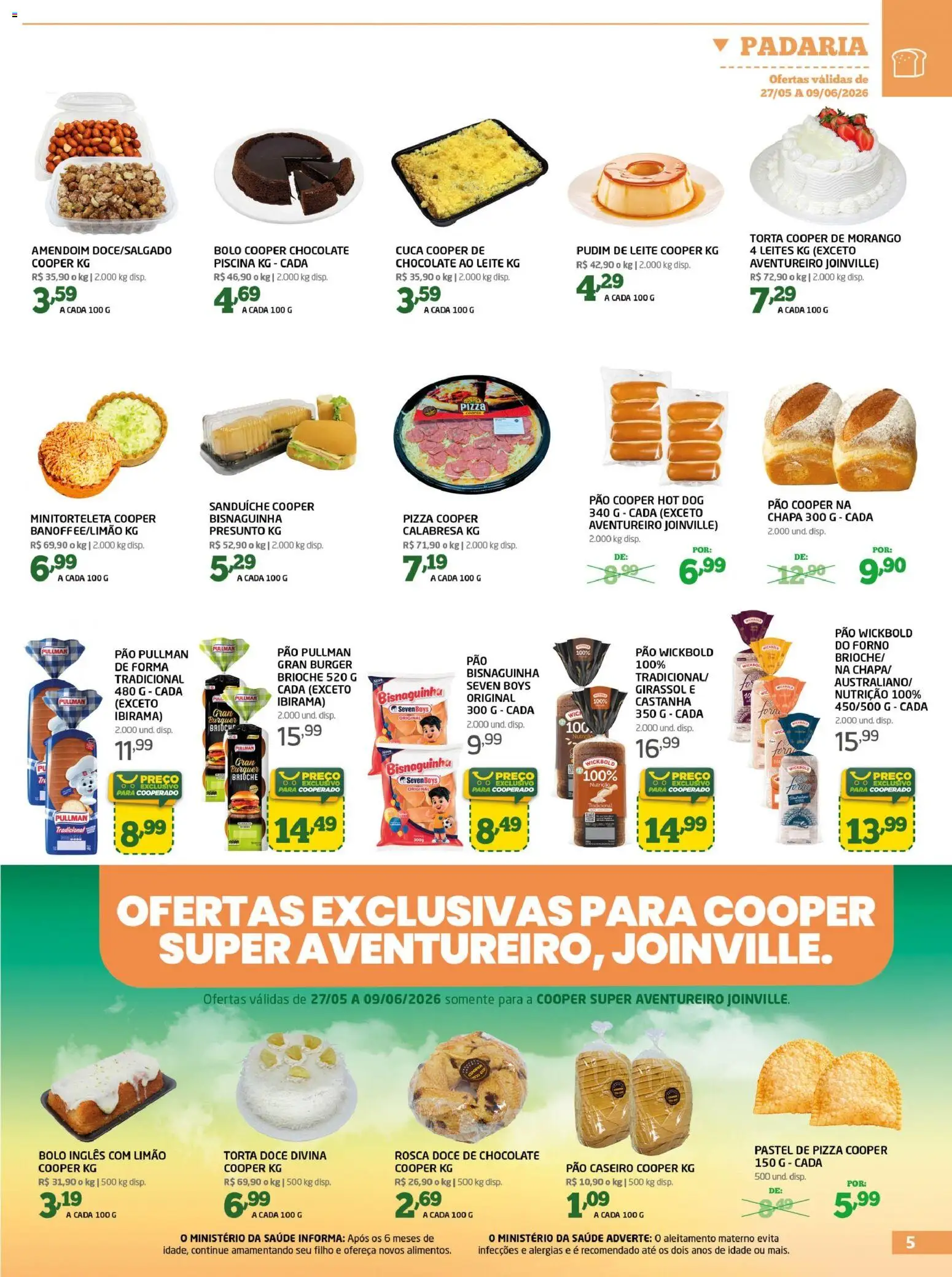 Cooper Folheto - válido de 27.05.2026 | Página: 5 | Produtos: Forno, Leite, Chocolate, Pizza