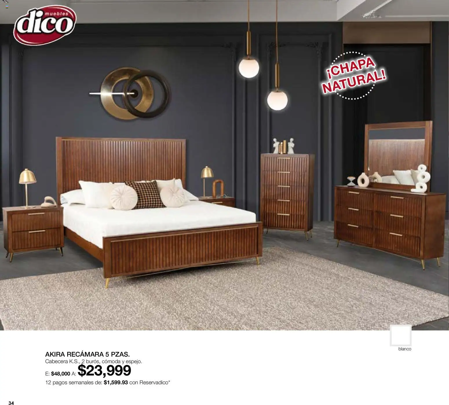 Nuevas ofertas de Muebles Dico válidas en toda la República Mexicana desde el 07.05.2026. ¡Encuentra las mejores ofertas en Muebles Dico catálogo Medio año, medio precio! | Página: 34