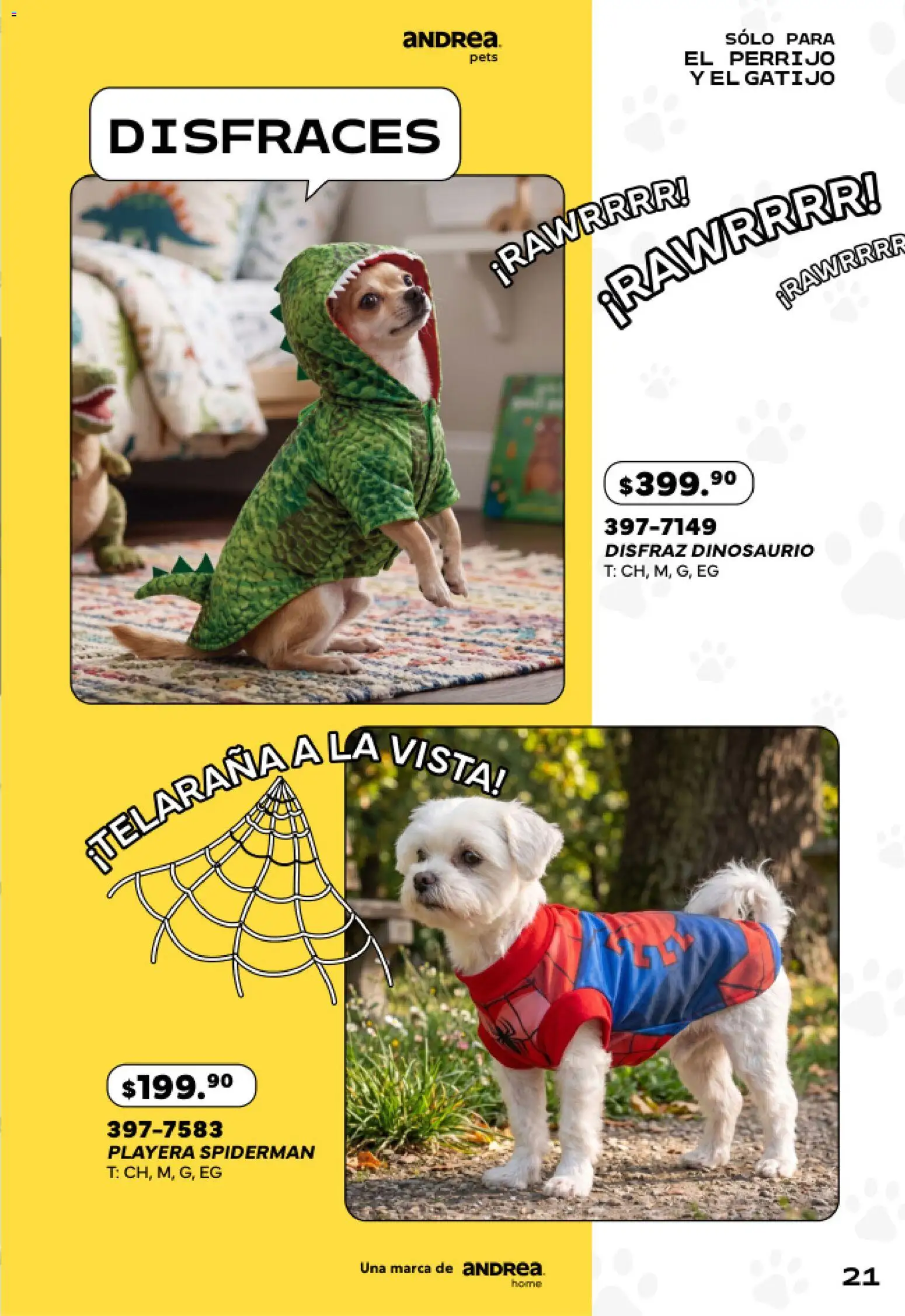 Nuevas ofertas de Andrea válidas en toda la República Mexicana desde el 24.05.2026. ¡Encuentra las mejores ofertas en Andrea catálogo Pets! | Página: 21 | Productos: Playera
