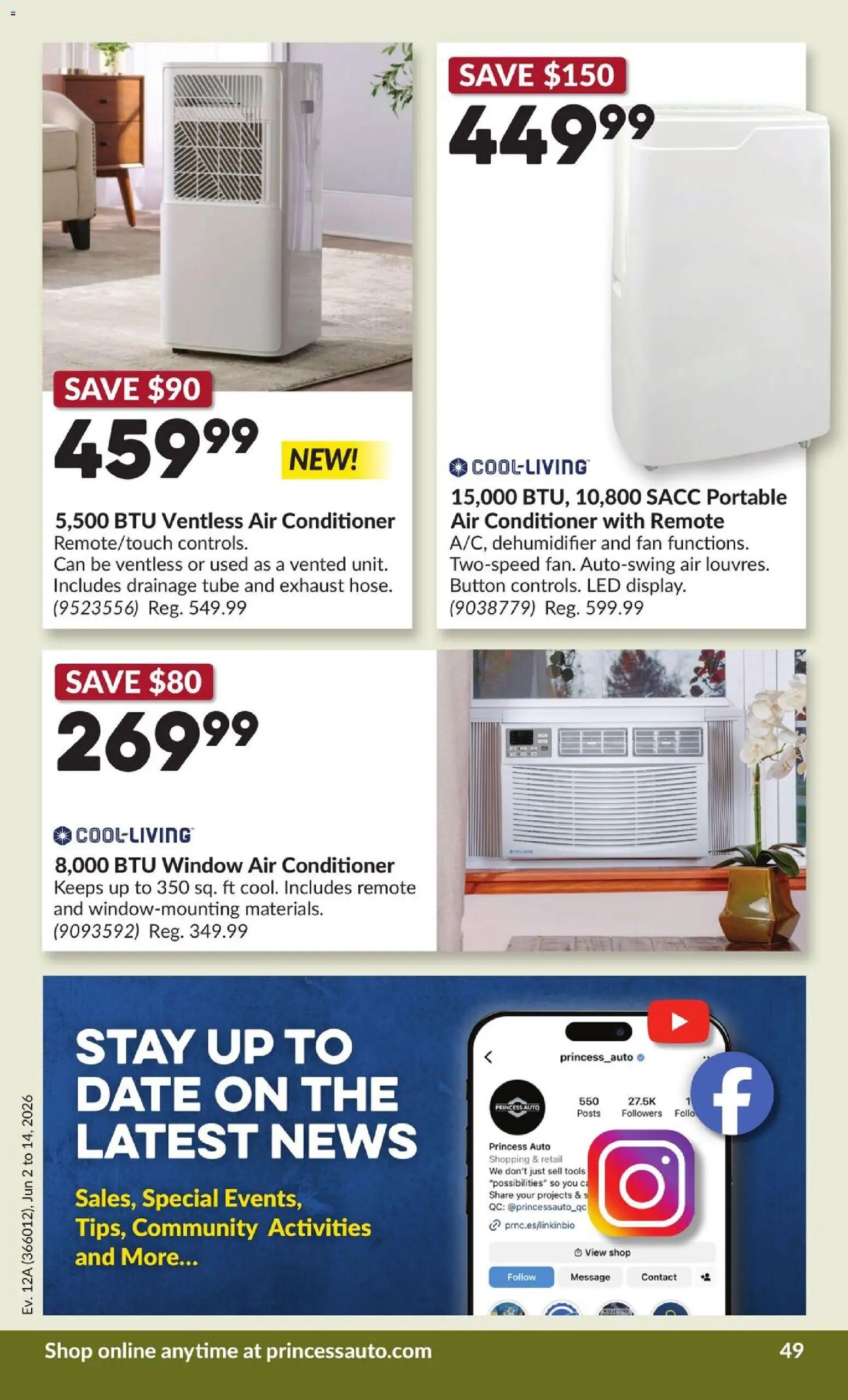 Princess Auto flyer valid from 02.06.2026 | Page: 50 | Products: Fan, Conditioner