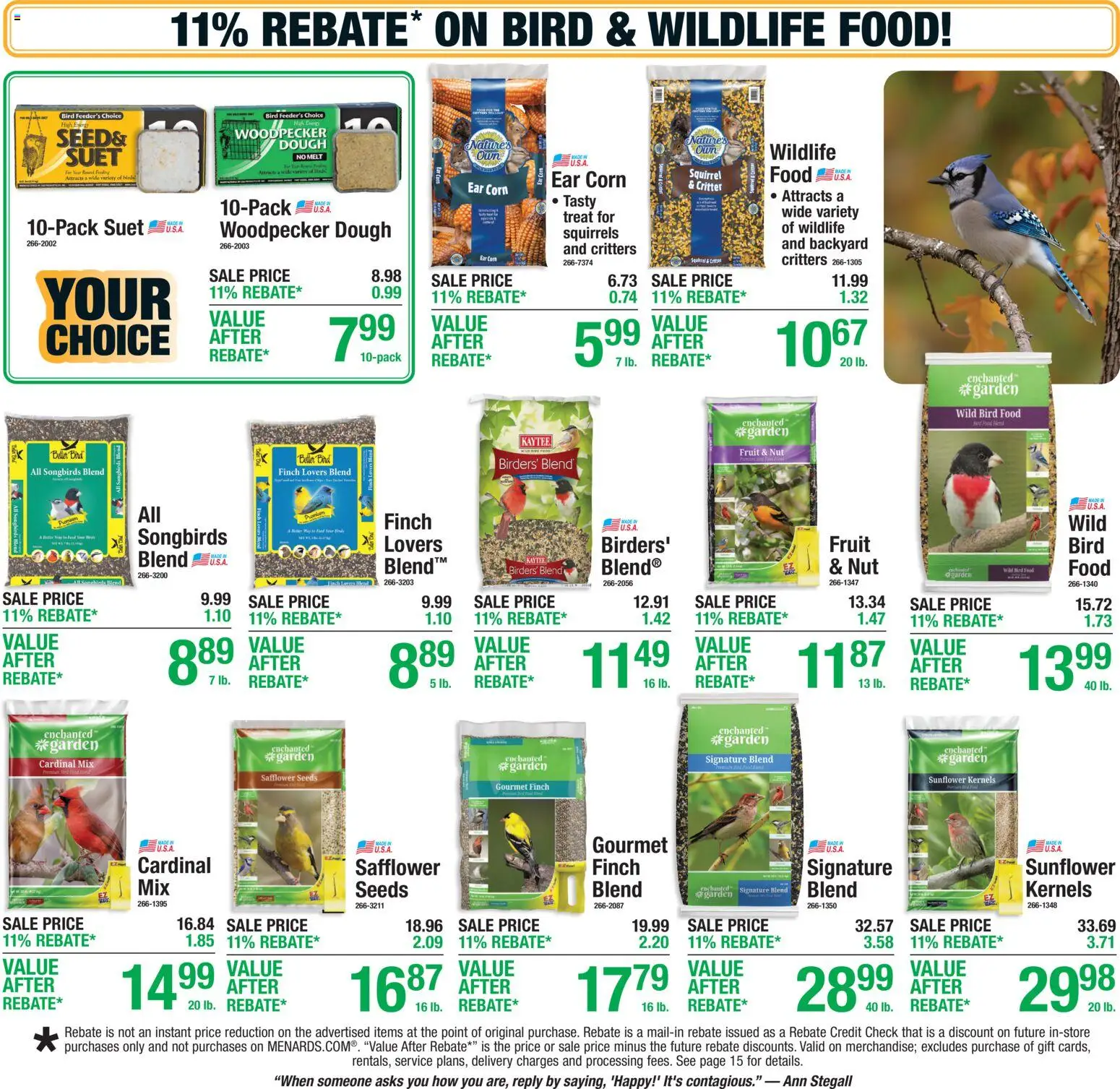 Menards Weekly Ad - valid from 10/01/2026 | Page: 22 | Products: Corn, Sunflower seeds, Fruit, Dough