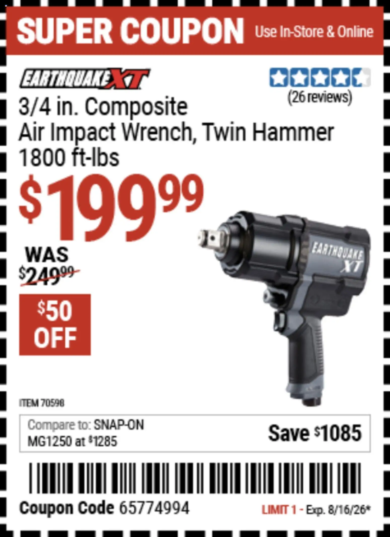 Harbor Freight Weekly Ad - valid from 08/03/2026 | Page: 6 | Products: Hammer