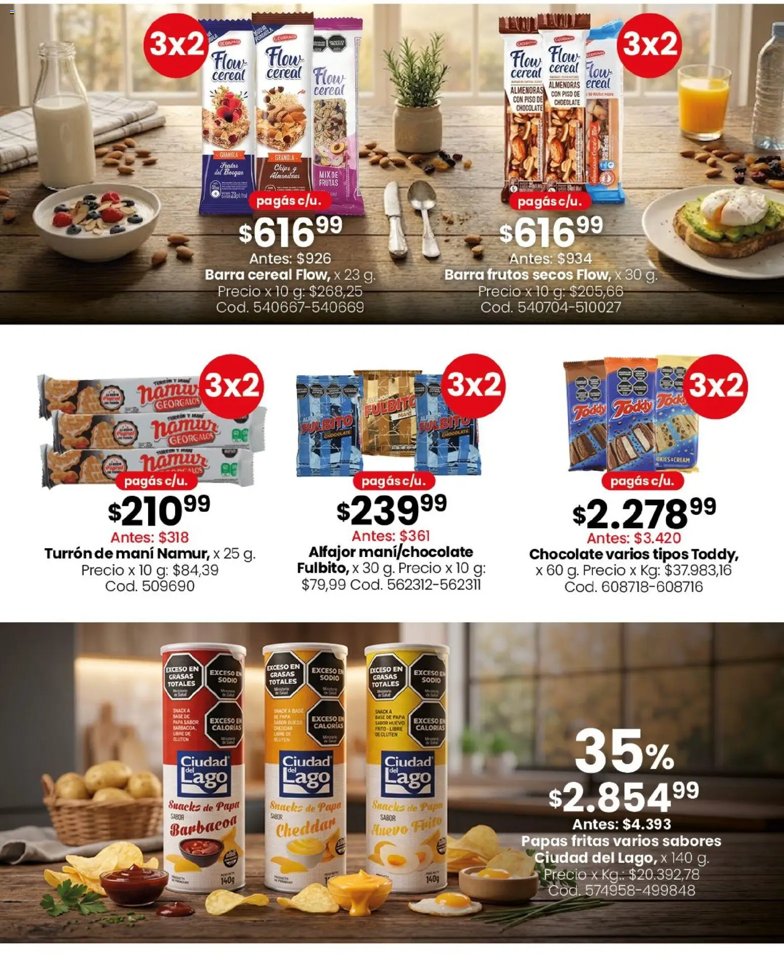 Coto - Almacén y bebidas │ válido desde el 29/06/2026 | Página: 6 | Productos: Almendras, Mani, Chocolate, Papas fritas