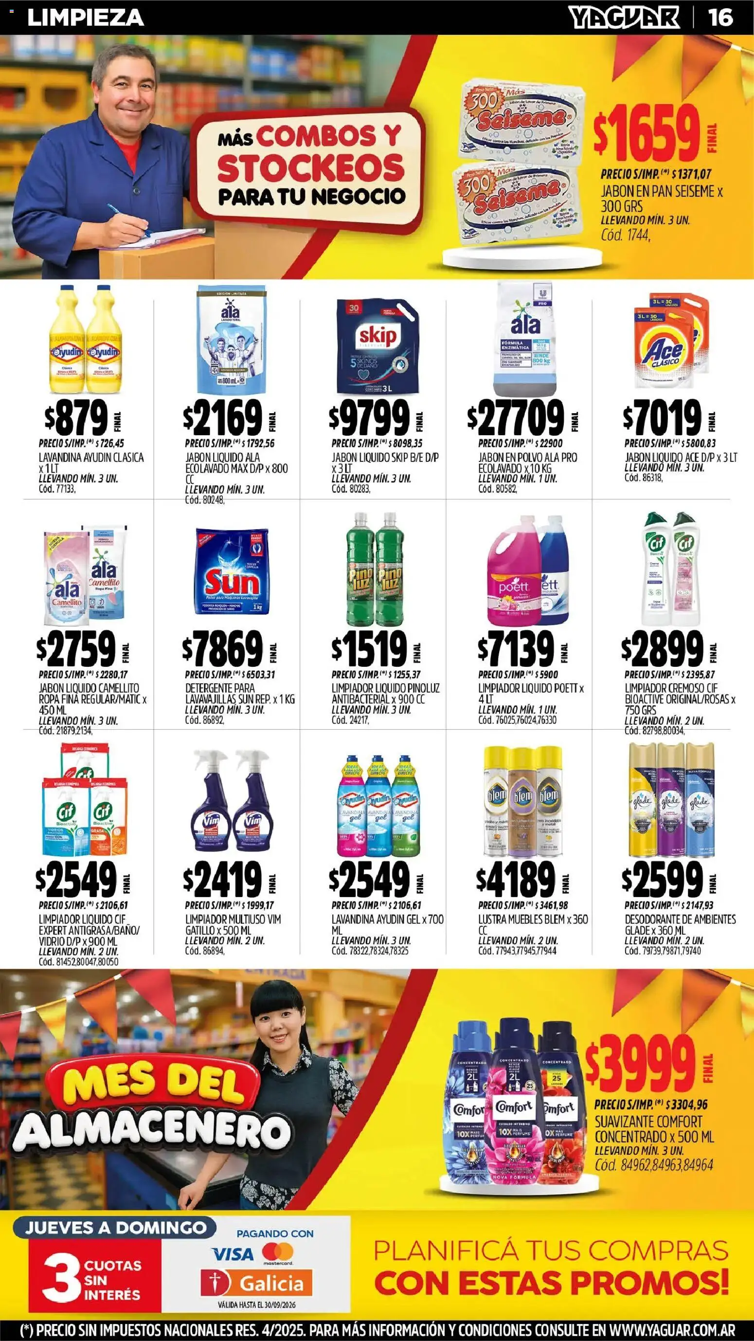 Yaguar - Oferta Semanal Misiones │ válido desde el 31/08/2026 | Página: 16 | Productos: Perfume, Jabón líquido, Pan, Suavizante