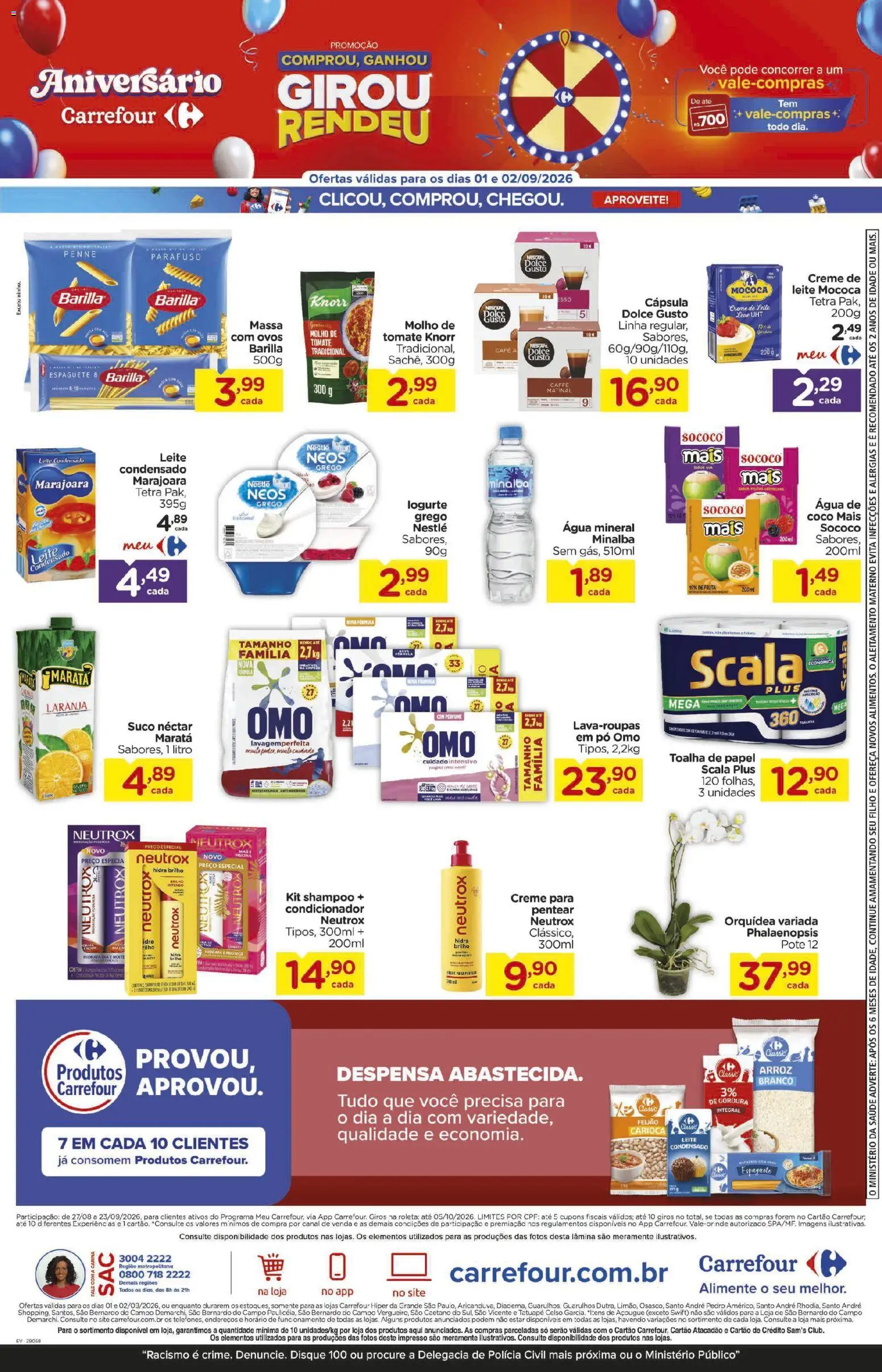 Carrefour Folheto - válido de 01/09/2026 | Página: 3 | Produtos: Coco, Molho de tomate, Café, Água mineral