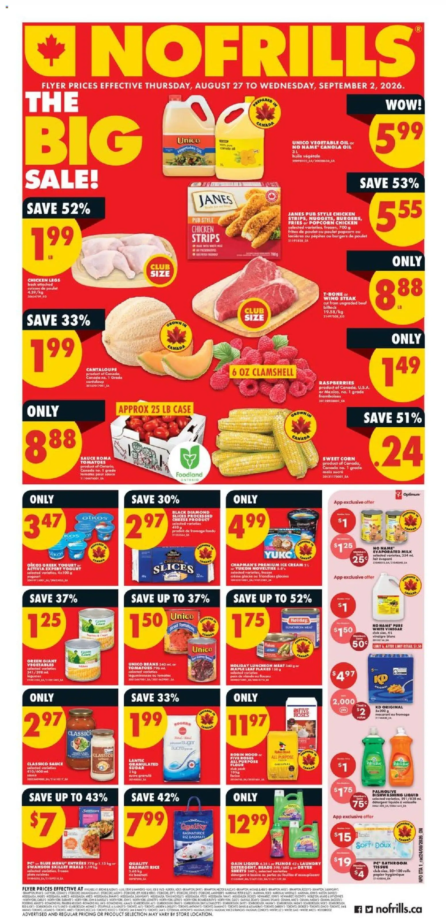No Frills flyer valid from Aug 27, 2026 | Page: 1