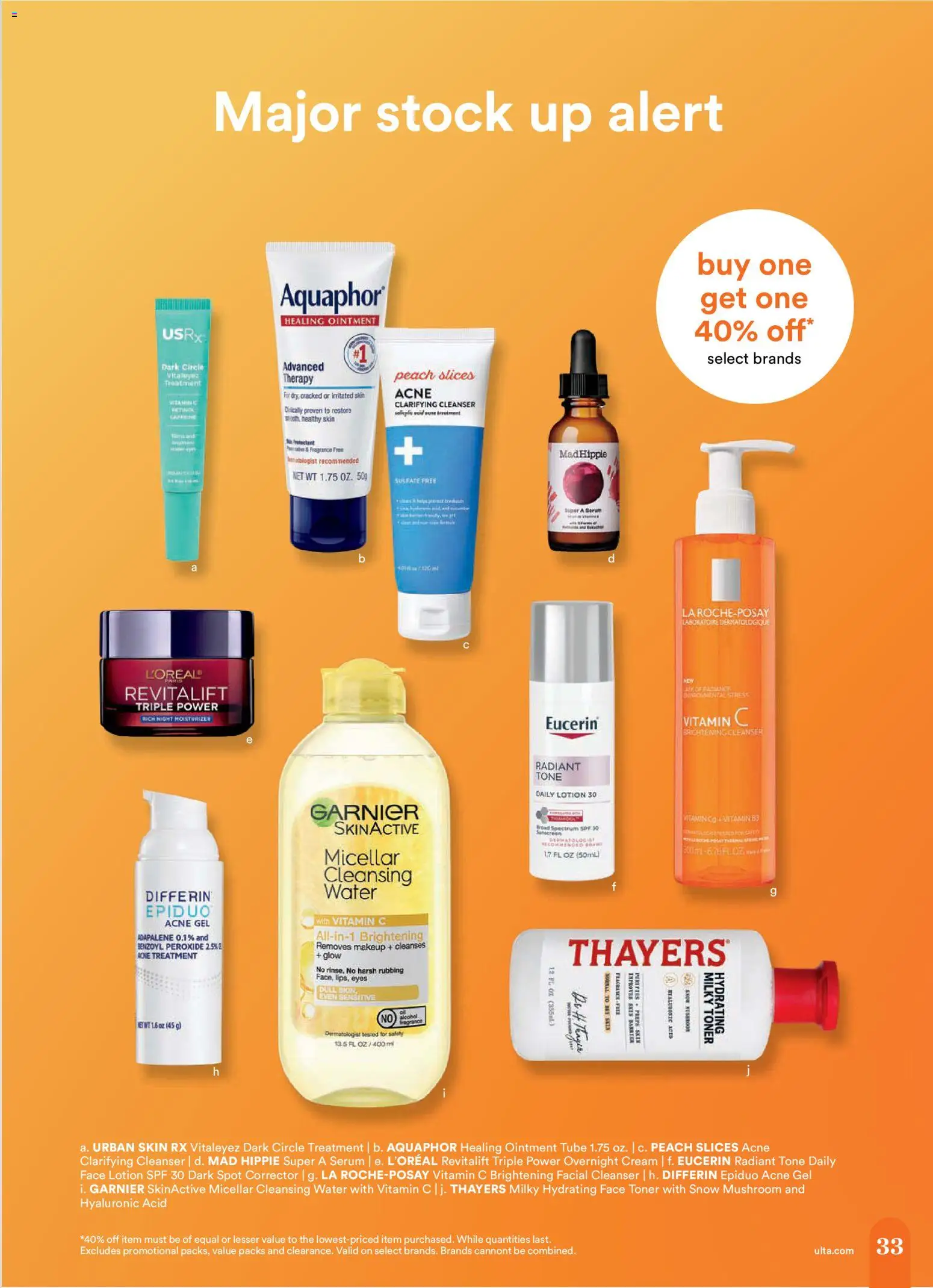 Ulta Beauty Weekly Ad - valid from 08/28/2026 | Page: 33 | Products: Alcohol, Healing Ointment, Cream, Peach