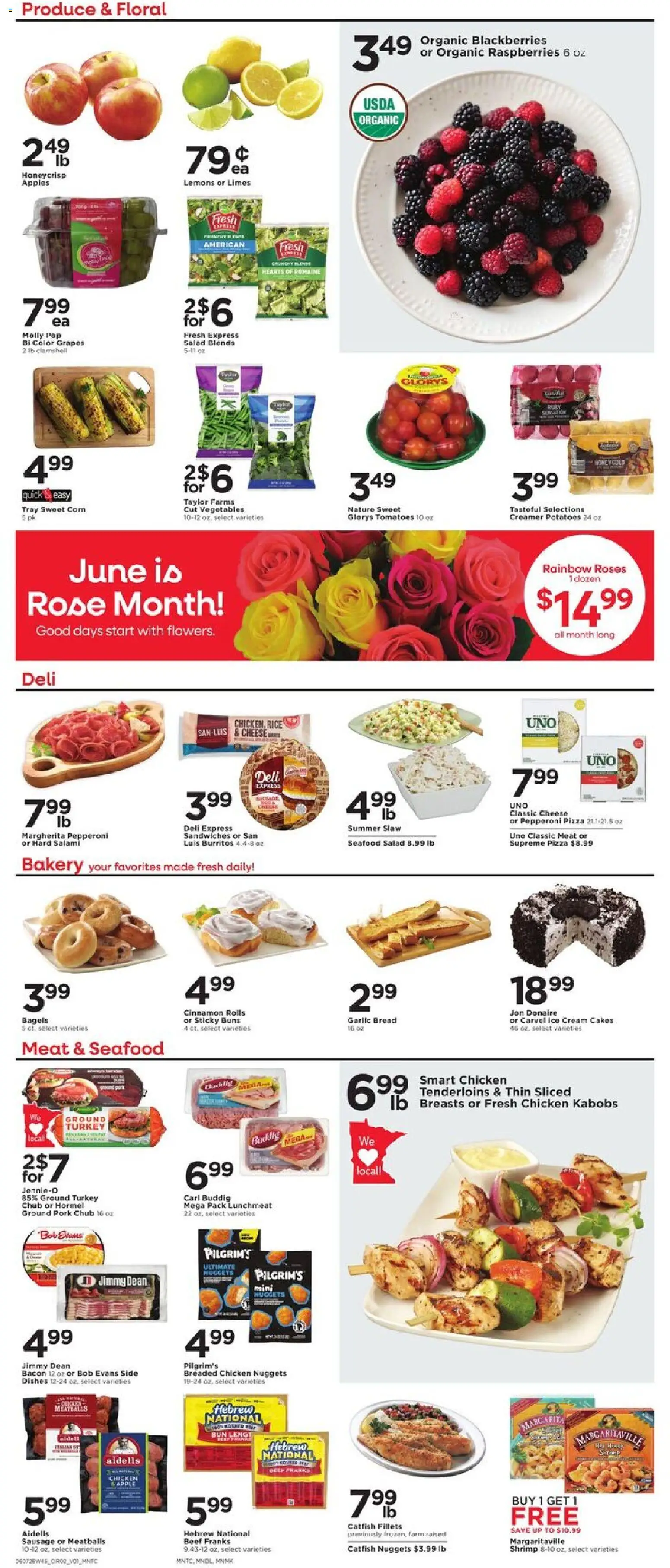 Cub Foods Weekly Ad - valid from 07.06.2026 | Page: 4 | Products: Salami, Pizza, Ice cream, Garlic