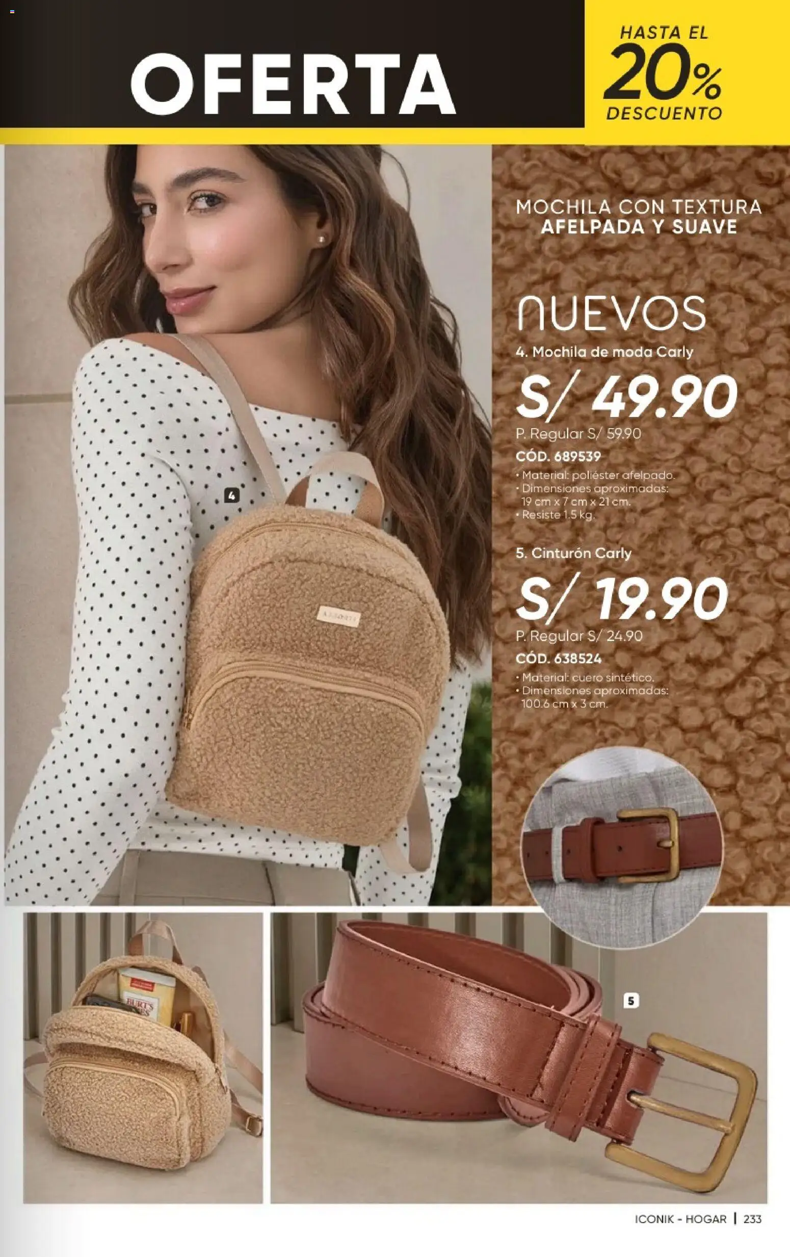 Catálogo Azzorti válido desde 21/09/2026 | Página: 235 | Productos: Mochila, Cinturón