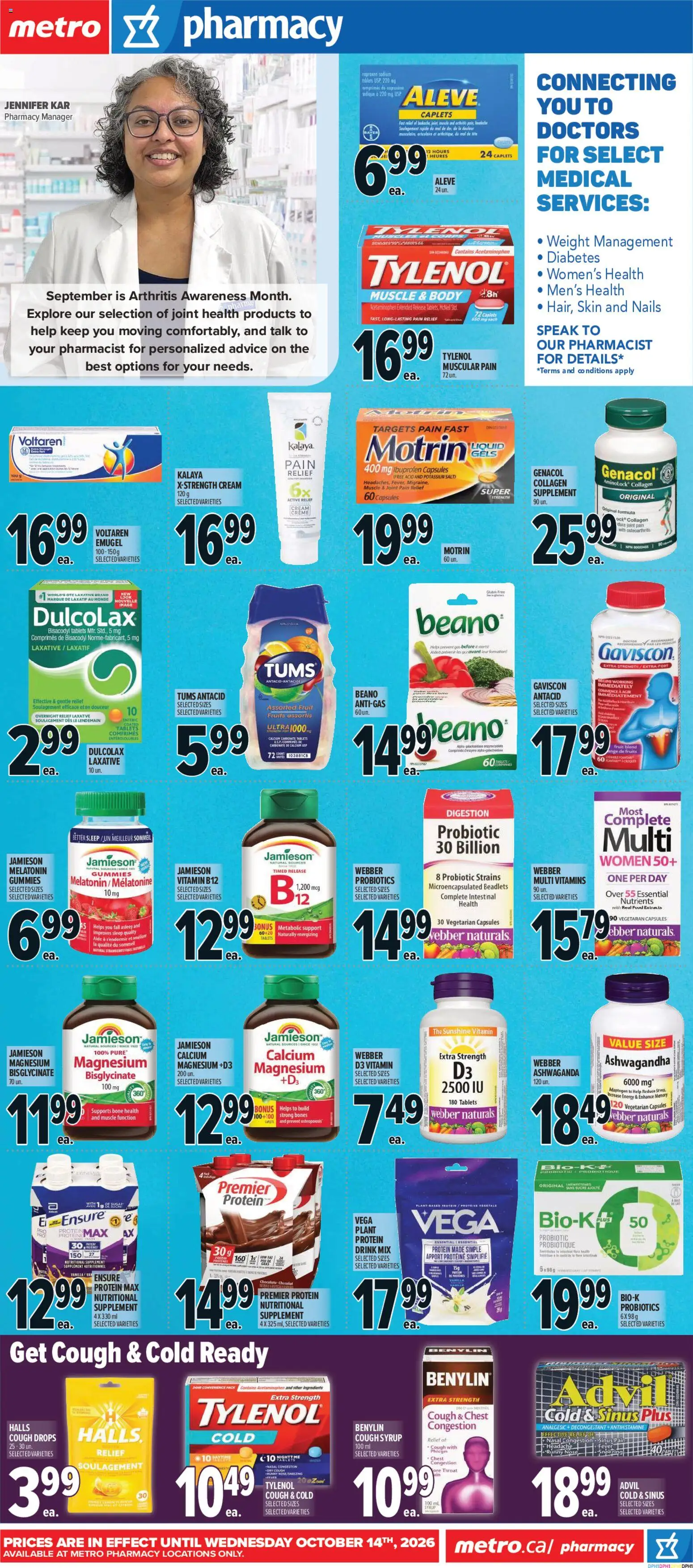 Metro flyer valid from Sep 17, 2026 | Page: 13 | Products: Cream, Probiotics, Salt, Chocolate