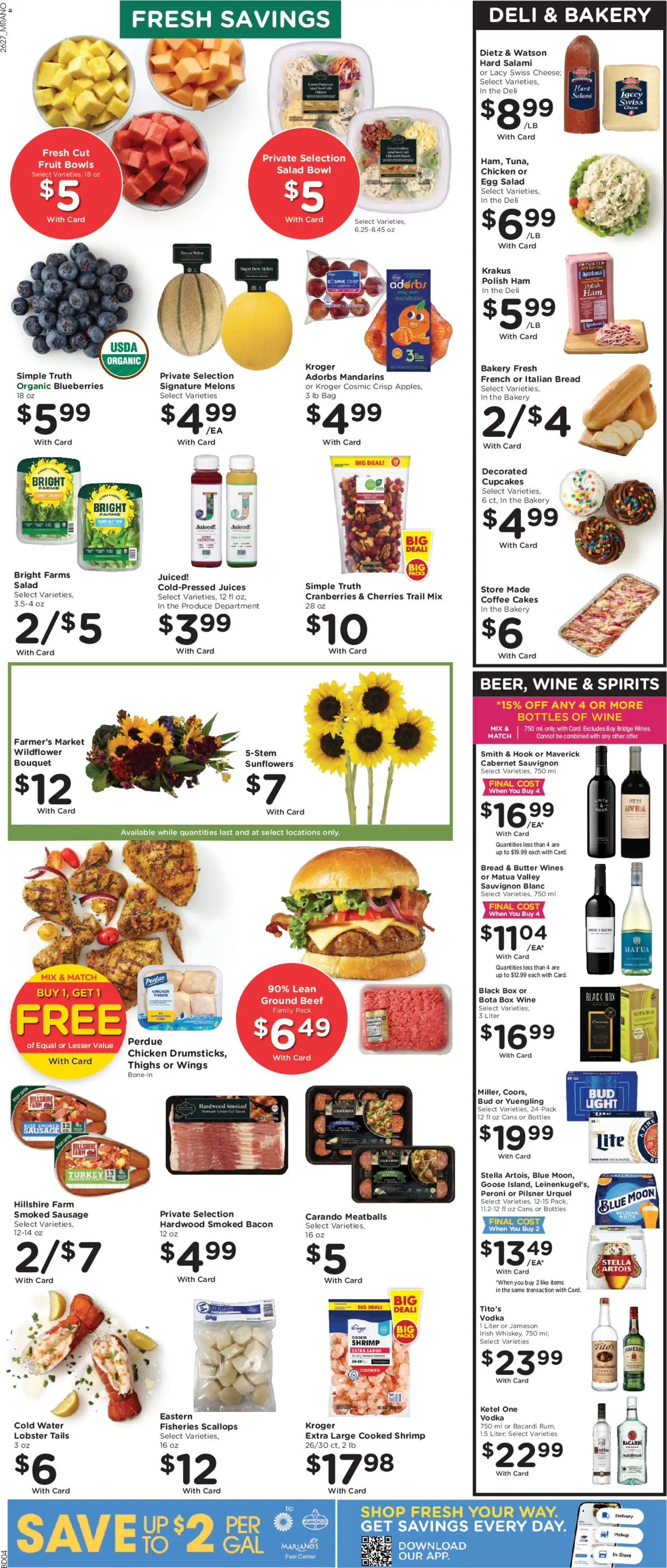 Mariano's Weekly Ad - valid from 08/05/2026 | Page: 11 | Products: Ham, Vodka, Salad, Bag