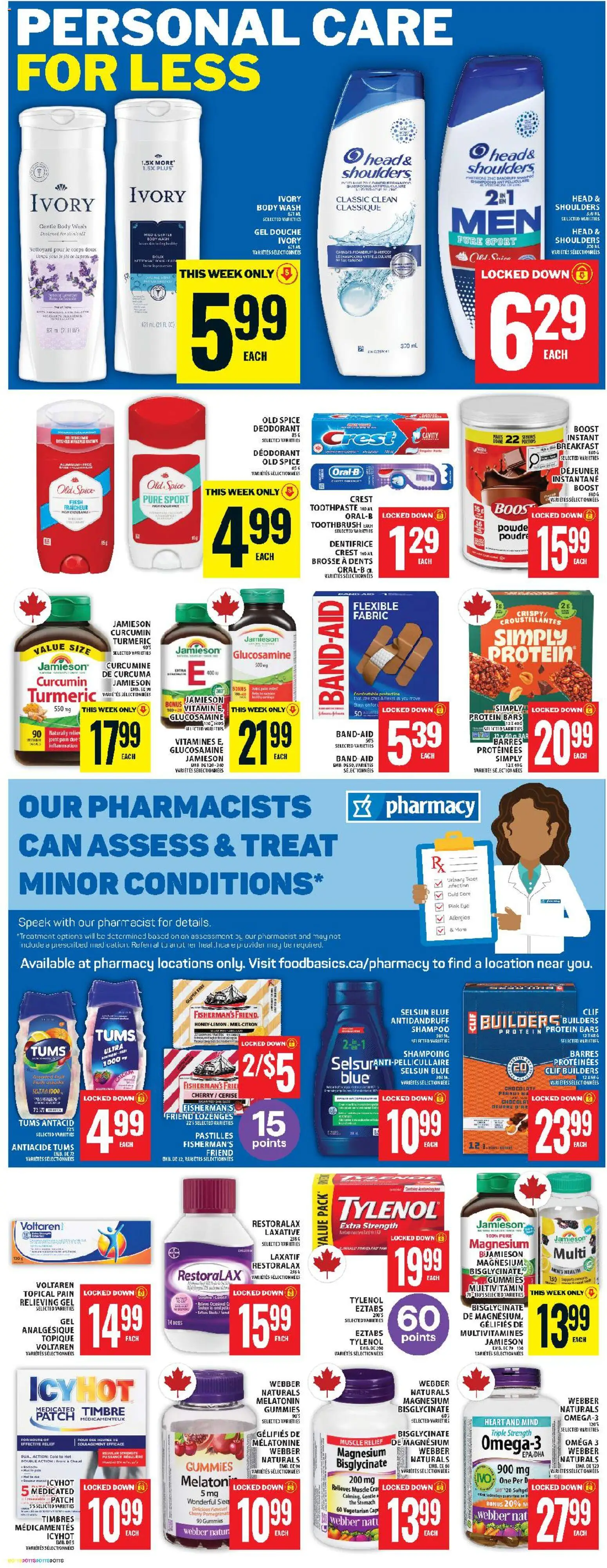 Food Basics flyer valid from 28.05.2026 | Page: 18 | Products: Cap, Shampoo, Body wash, Chocolate
