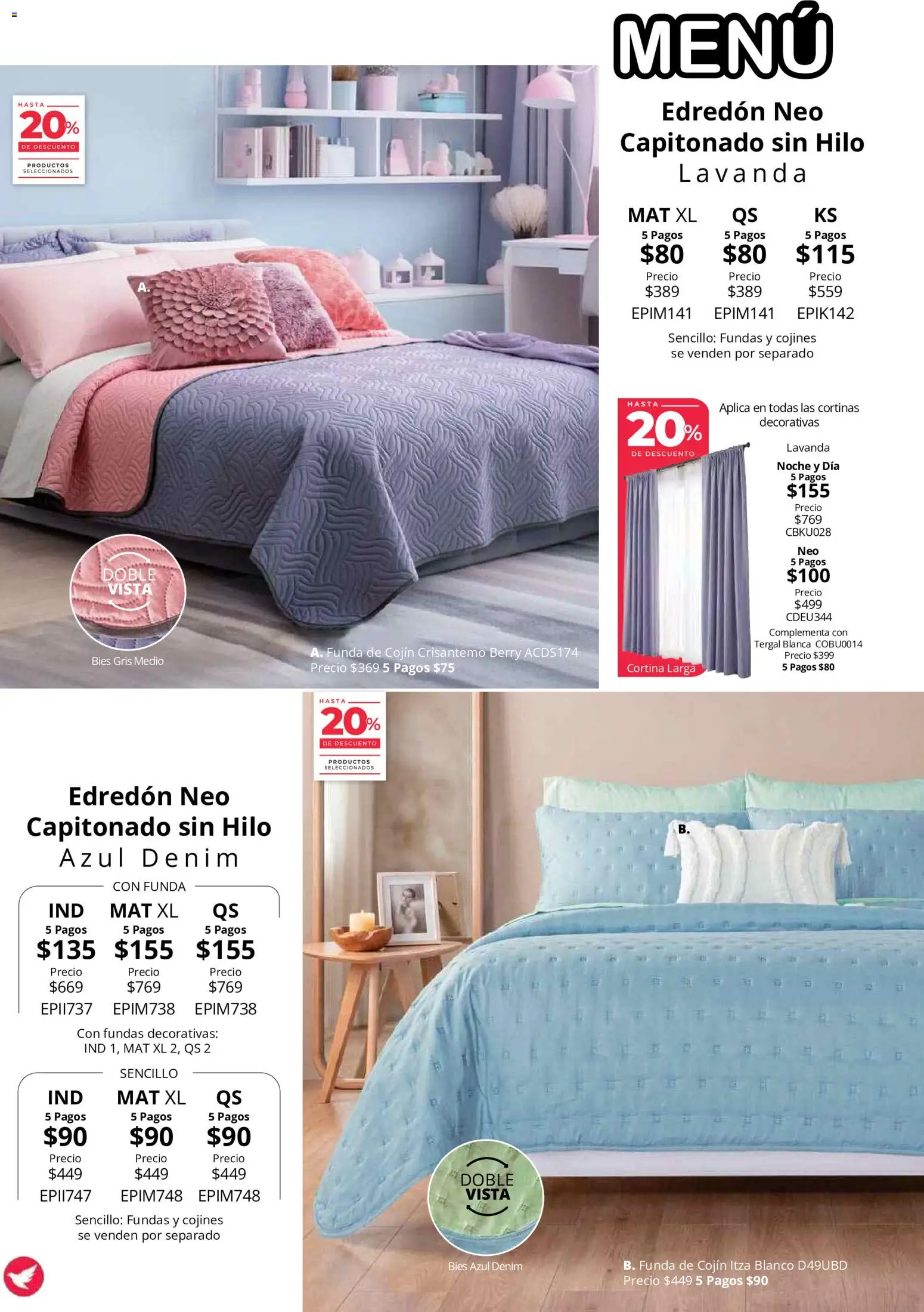 Nuevas ofertas de Colchas Concord válidas en toda la República Mexicana desde el 01/08/2026. ¡Encuentra las mejores ofertas en Colchas Concord catálogo! | Página: 93 | Productos: Funda, Cortinas