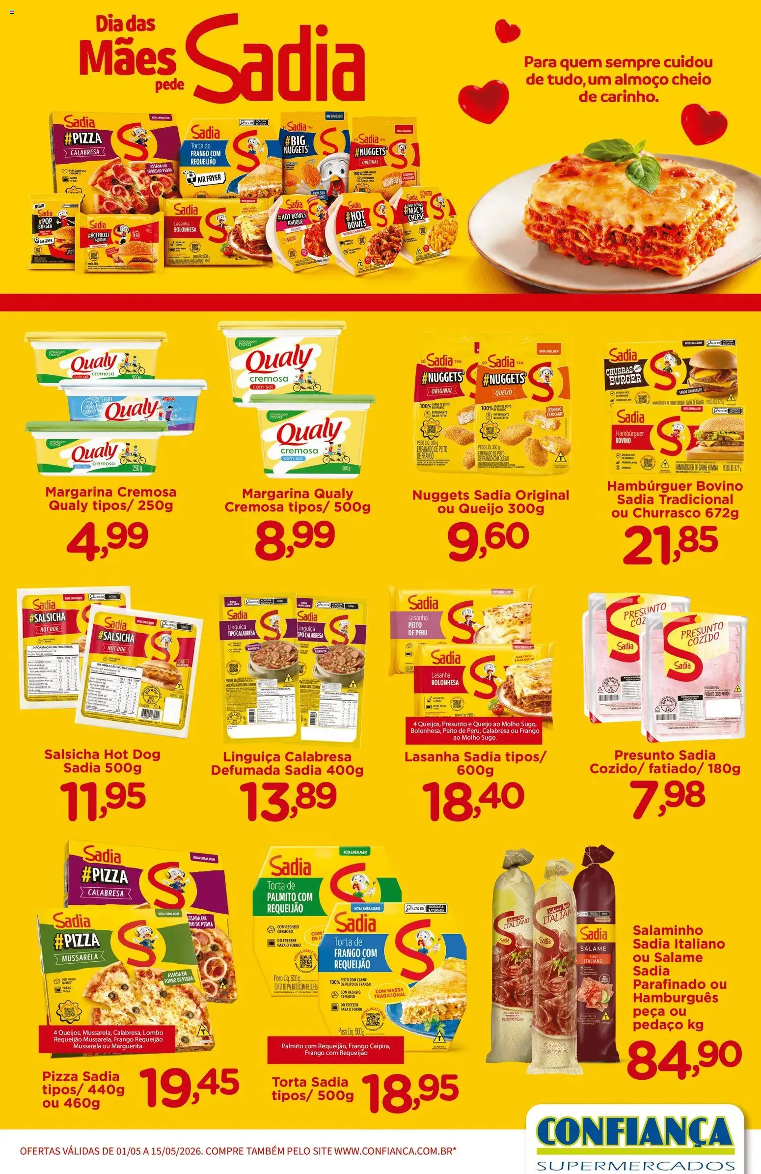 Confiança Folheto - válido de 01.05.2026 | Página: 1 | Produtos: Palmito, Carne, Frango, Requeijão