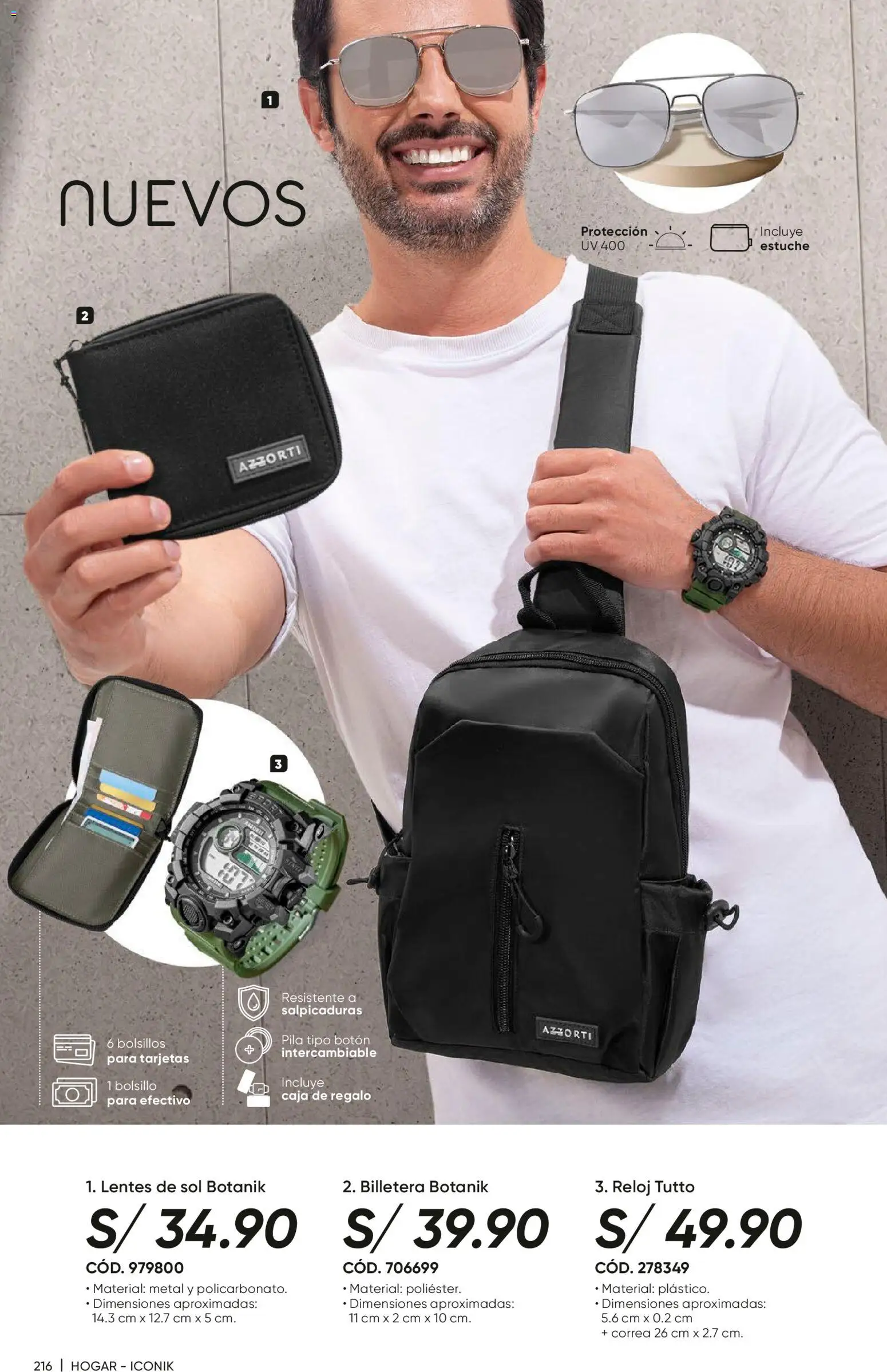 Catálogo Azzorti válido desde 27/07/2026 | Página: 218 | Productos: Caja, Bolsillos, Billetera, Reloj