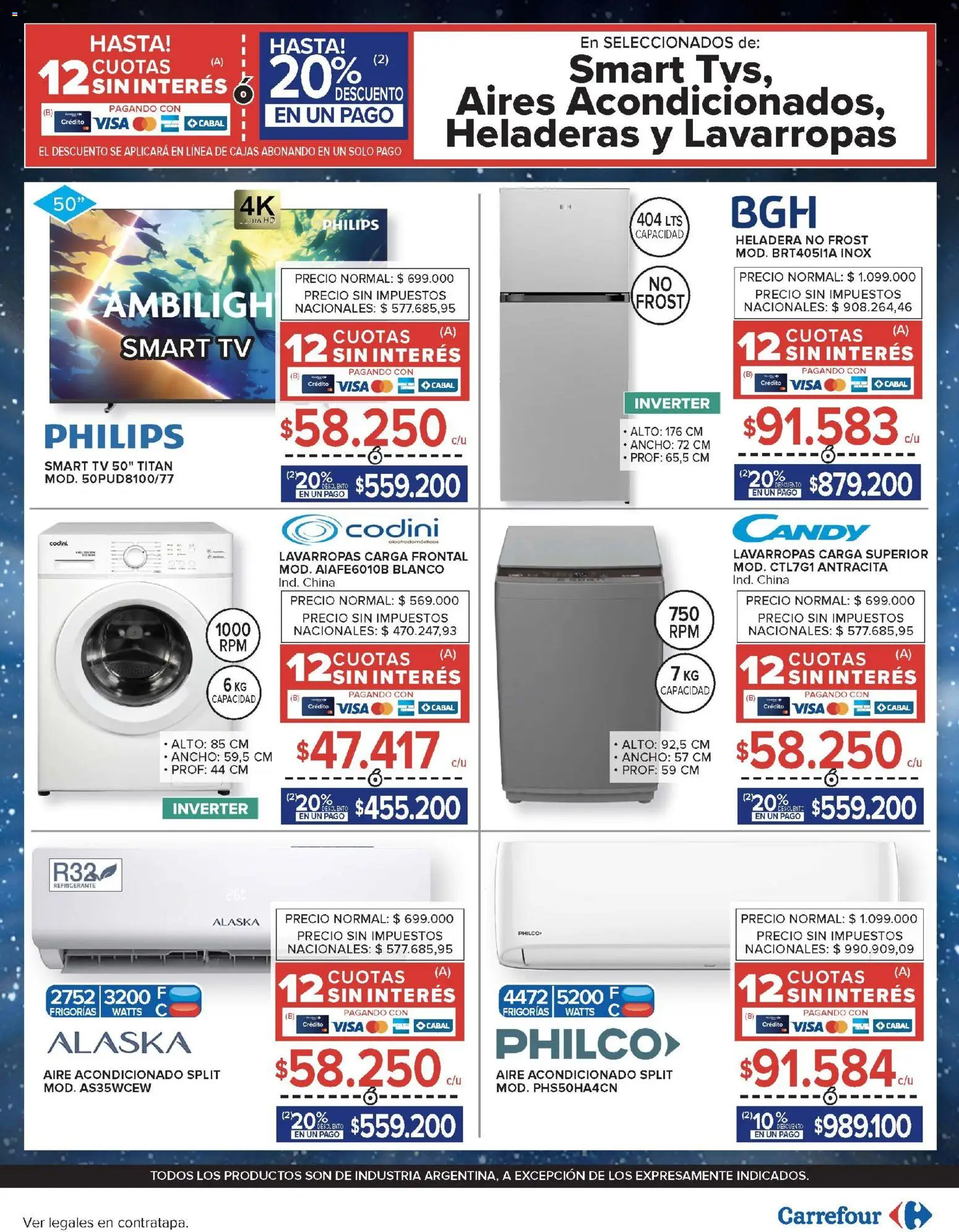 Carrefour - Carrefour Hiper │ válido desde el 30/06/2026 | Página: 28 | Productos: Aire acondicionado, Lavarropas, Heladera