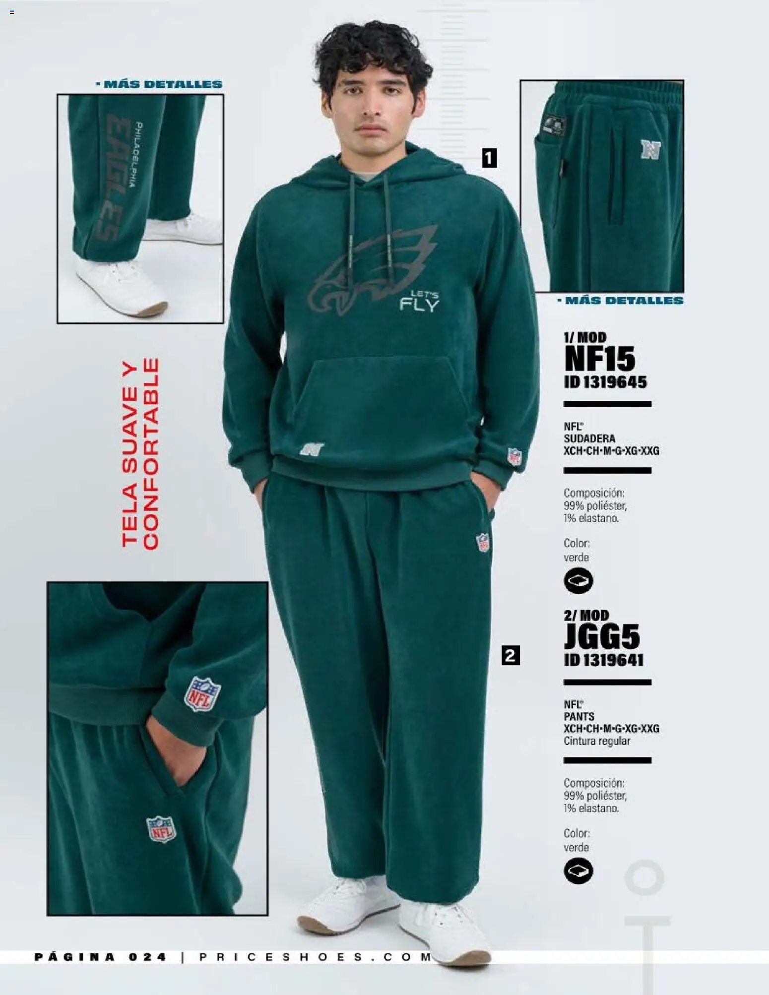 Nuevas ofertas de Price Shoes válidas en toda la República Mexicana desde el 01/09/2026. ¡Encuentra las mejores ofertas en Price Shoes catálogo NFL! | Página: 24 | Productos: Sudadera, Pants