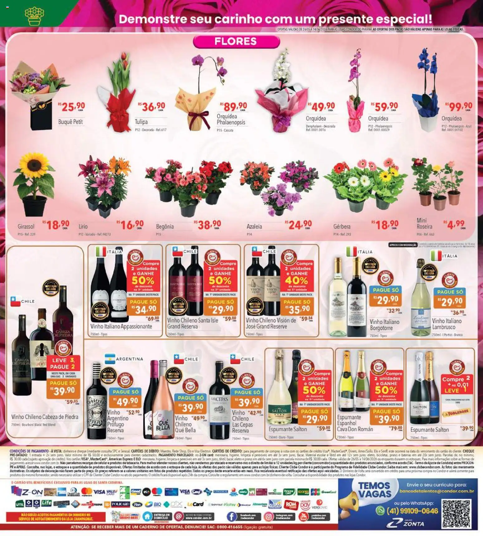 Supermercados Condor Folheto - válido de 26.05.2026 | Página: 32 | Produtos: Celular, Espumante, Flores, Caderno