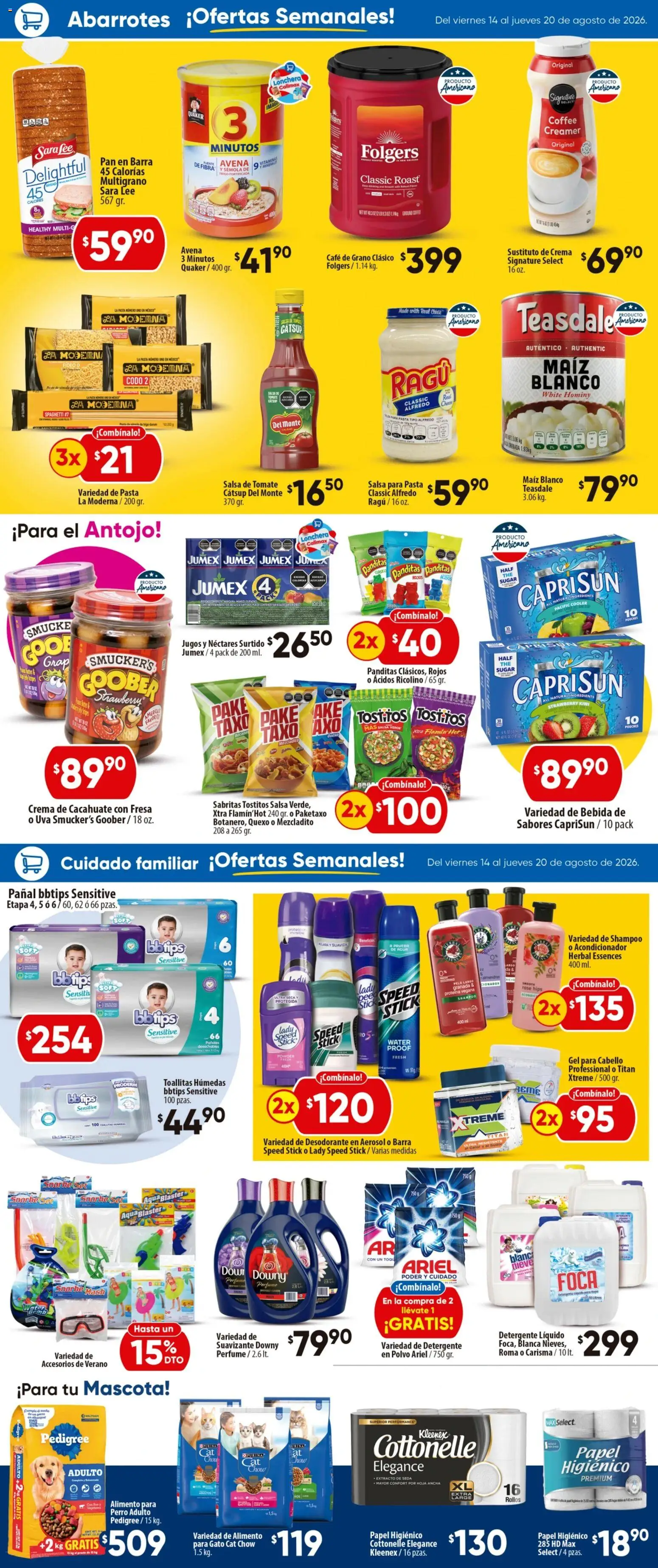 Nuevas ofertas de Calimax válidas en toda la República Mexicana desde el 14/08/2026. ¡Encuentra las mejores ofertas en Calimax folleto! | Página: 2 | Productos: Maíz, Avena, Café, Pasta