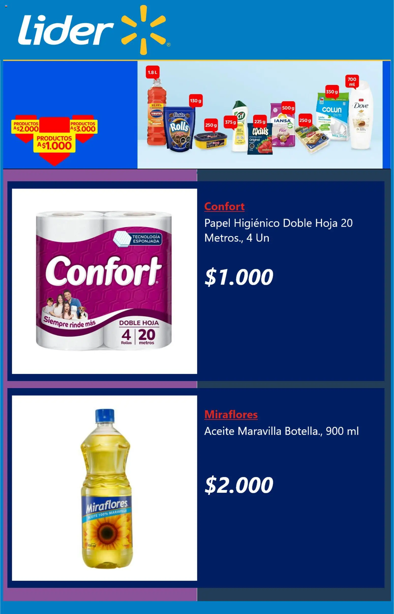 Lider Ofertas │ válido desde el 03.06.2026 | Página: 2 | Productos: Papel higiénico, Botella, Leche, Aceite