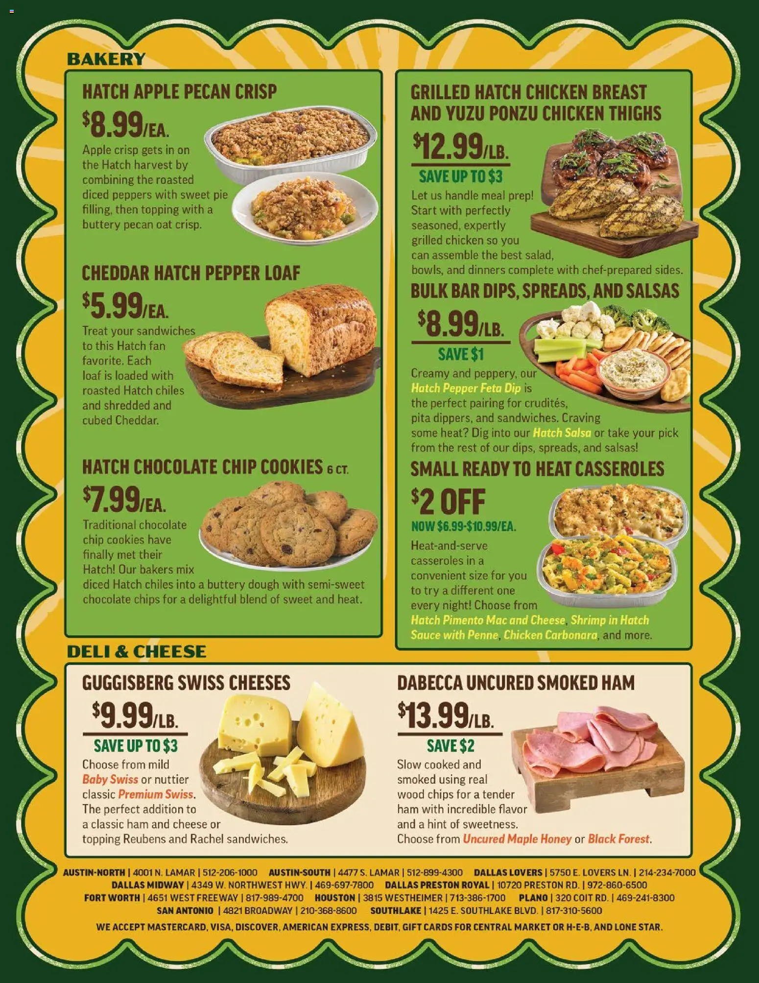 Central Market Weekly Ad - valid from 08/12/2026 | Page: 6 | Products: Bakery, Chicken, Chicken thighs, Sauce