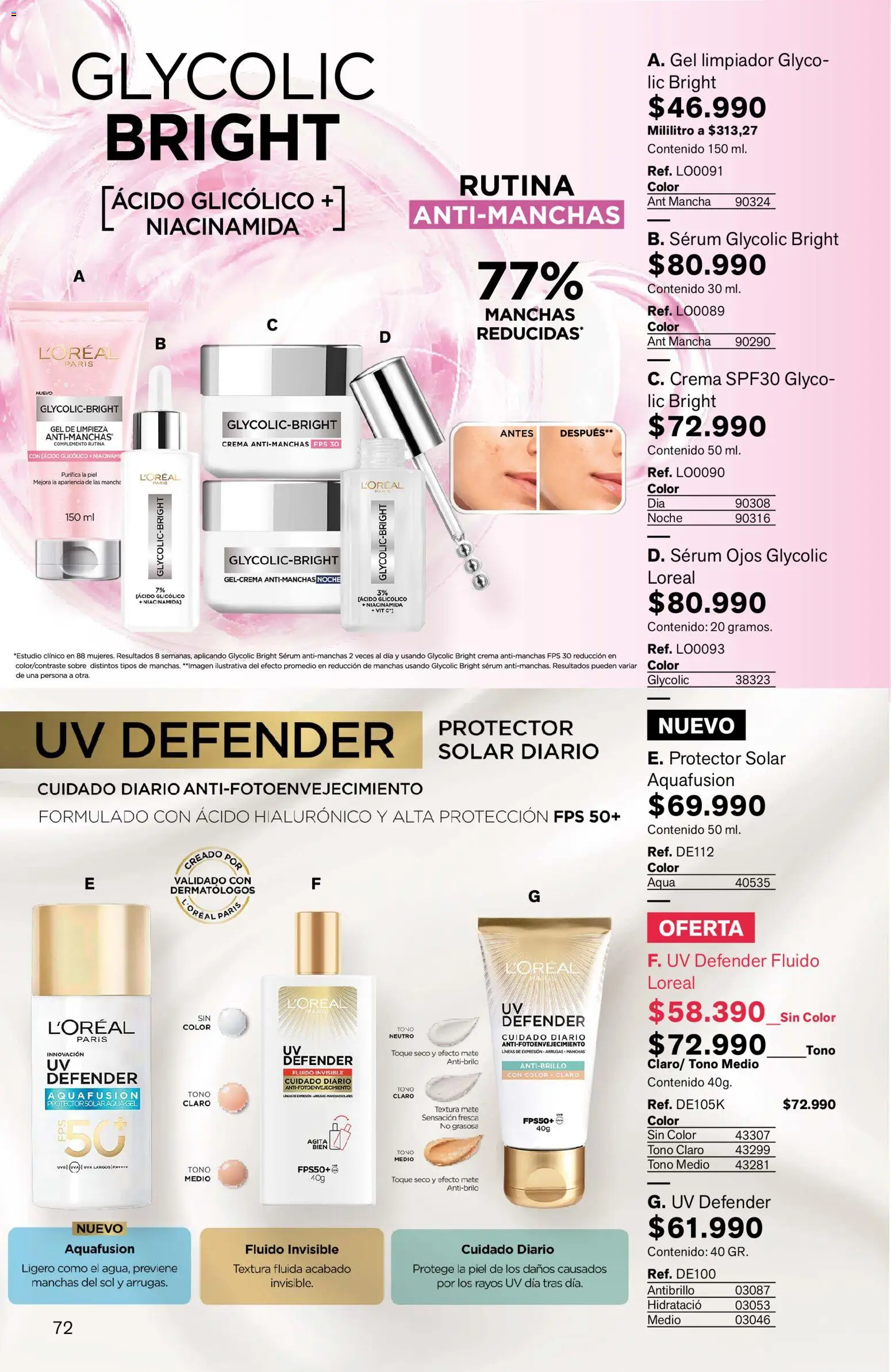Leonisa revista - valida desde el 15.05.2026 | Página: 72 | Productos: Crema, Serum, Sobre, Protector solar