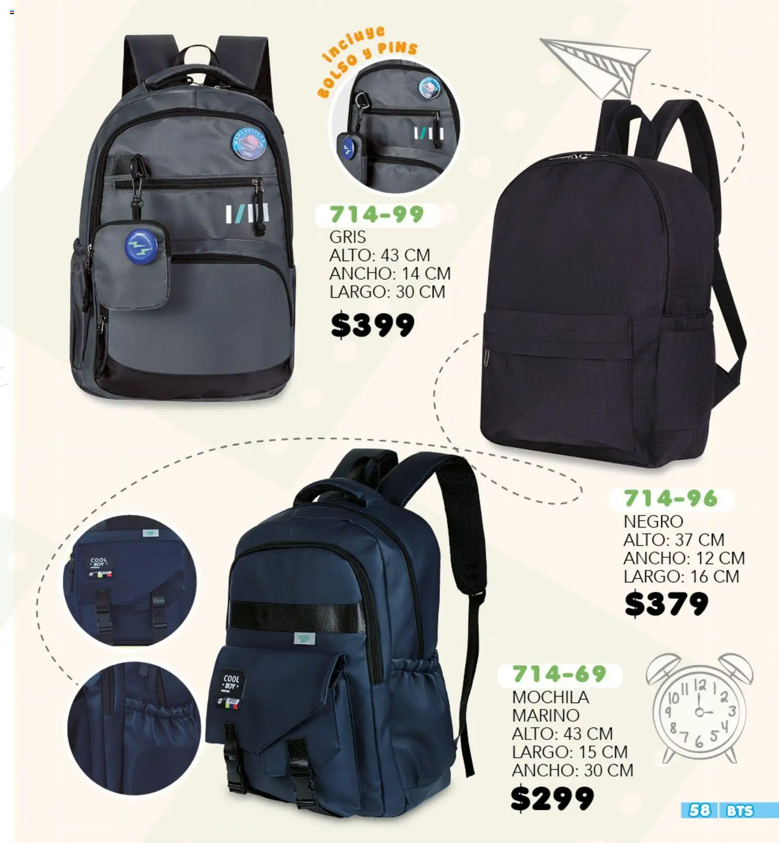 Nuevas ofertas de Cklass válidas en toda la República Mexicana desde el 09.06.2026. ¡Encuentra las mejores ofertas en Cklass catálogo Escolar! | Página: 59 | Productos: Bolso, Mochila