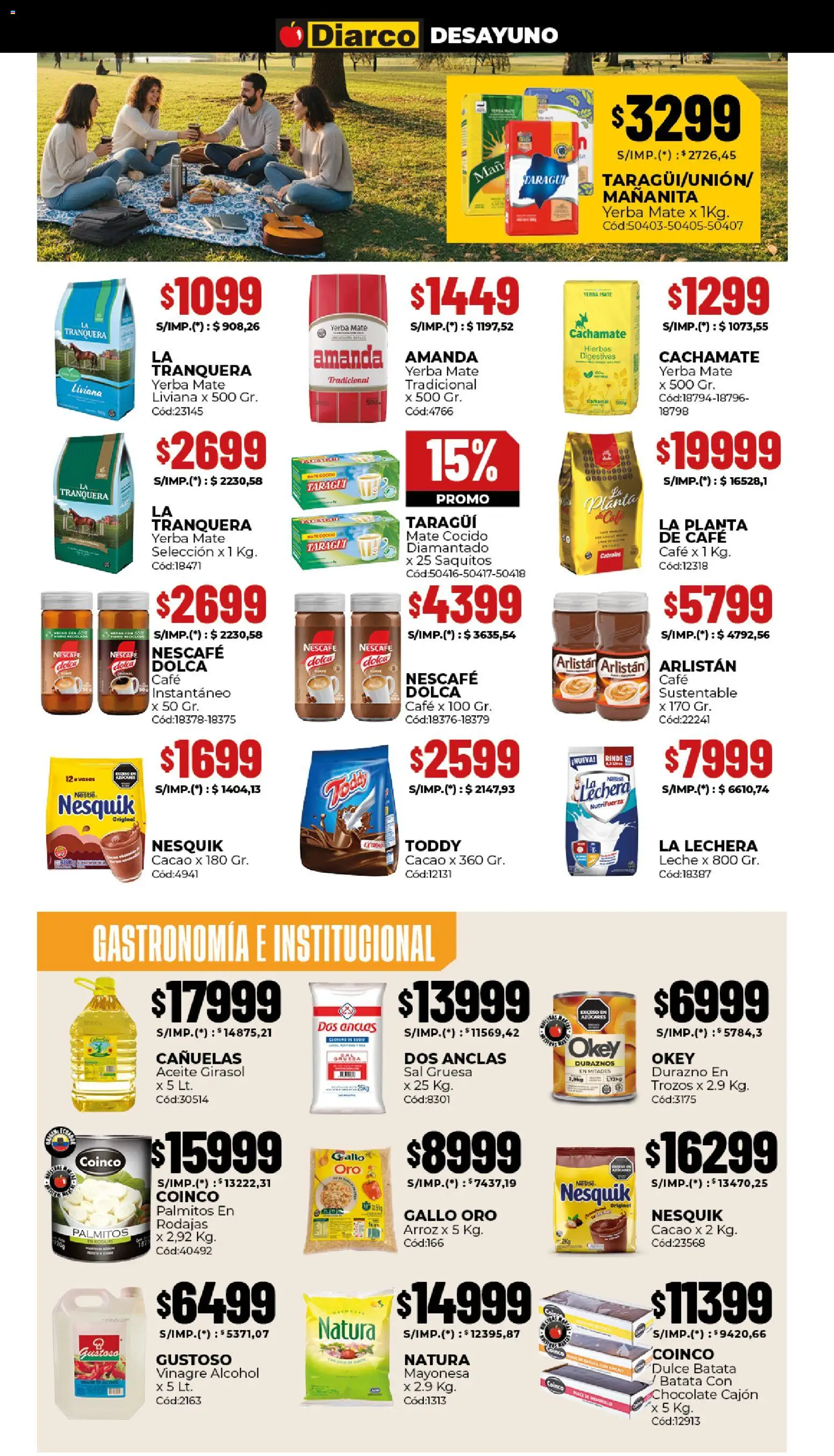 Diarco ofertas │ válido desde el 25.05.2026 | Página: 4 | Productos: Yerba, Sal, Leche, Vasos