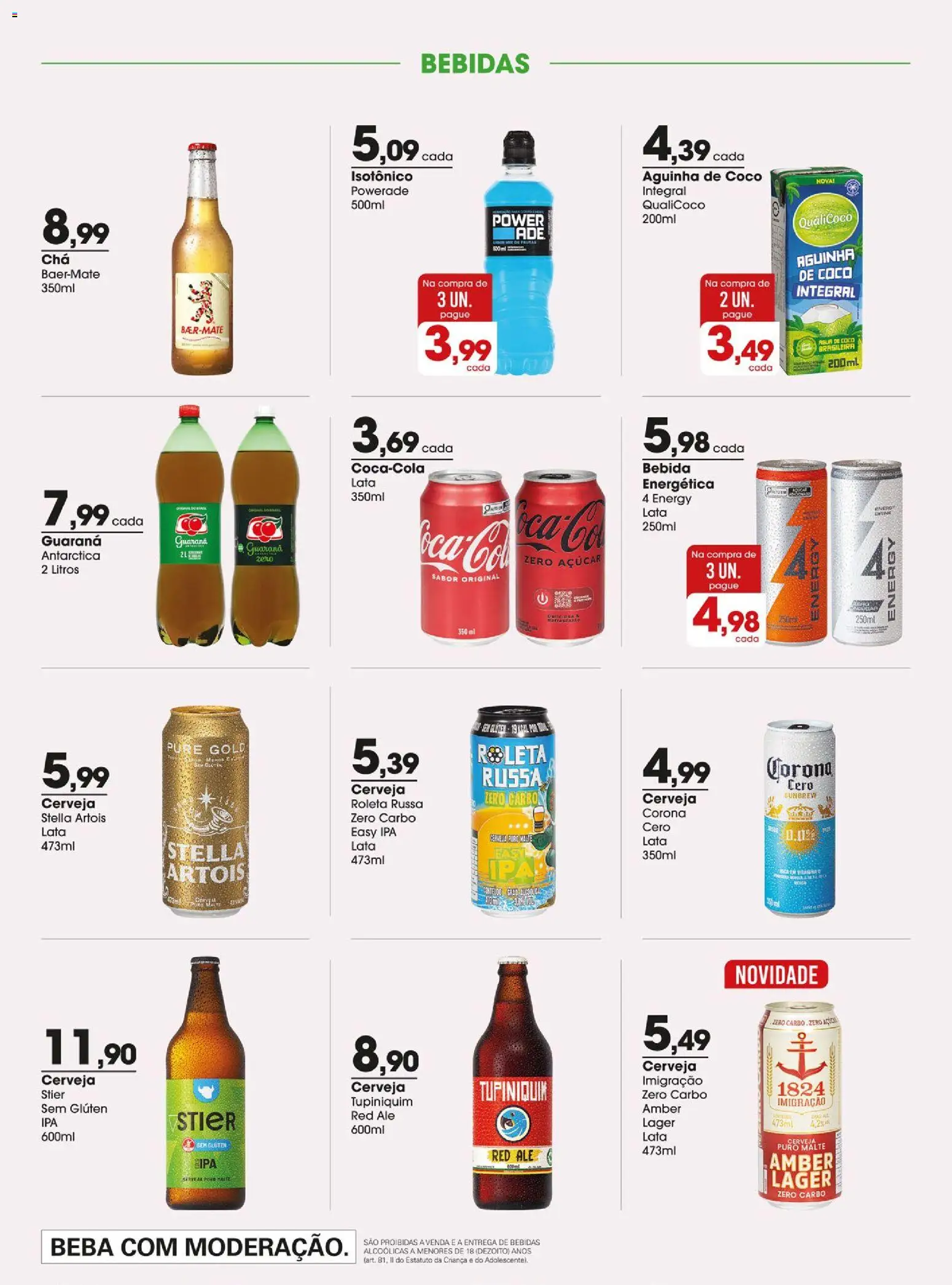 Zaffari Folheto - válido de 11/08/2026 | Página: 13 | Produtos: Bebidas, Cerveja sem glúten, Bebida, Açúcar
