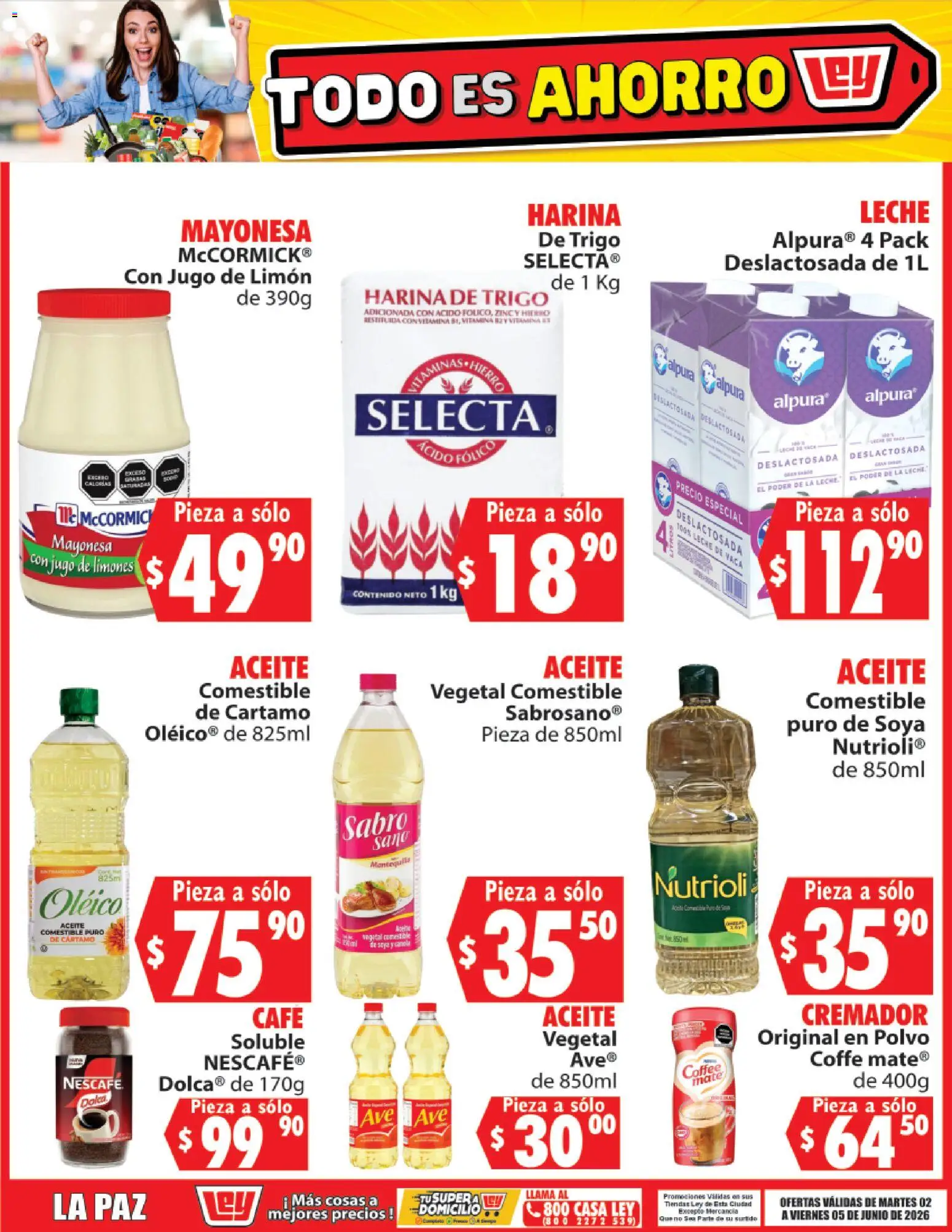Nuevas ofertas de Casa Ley válidas en toda la República Mexicana desde el 02.06.2026. ¡Encuentra las mejores ofertas en Casa Ley folleto Todo es ahorro La Paz! | Página: 1
