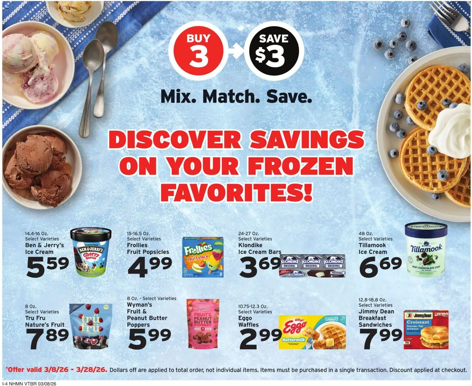 Hannaford Weekly Ad - valid from 08.03.2026 | Page: 14 | Products: Butter, Cream, Ice cream, Chocolate Chip