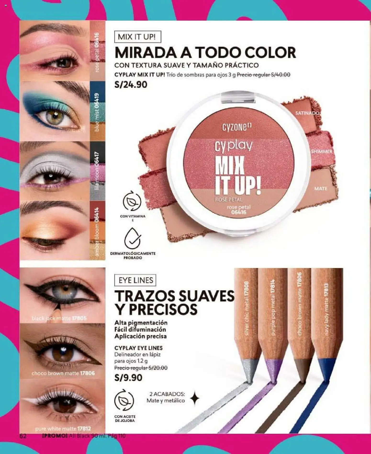 Catálogo CyZone válido desde 30.05.2026 | Página: 62 | Productos: Delineador, Aceite