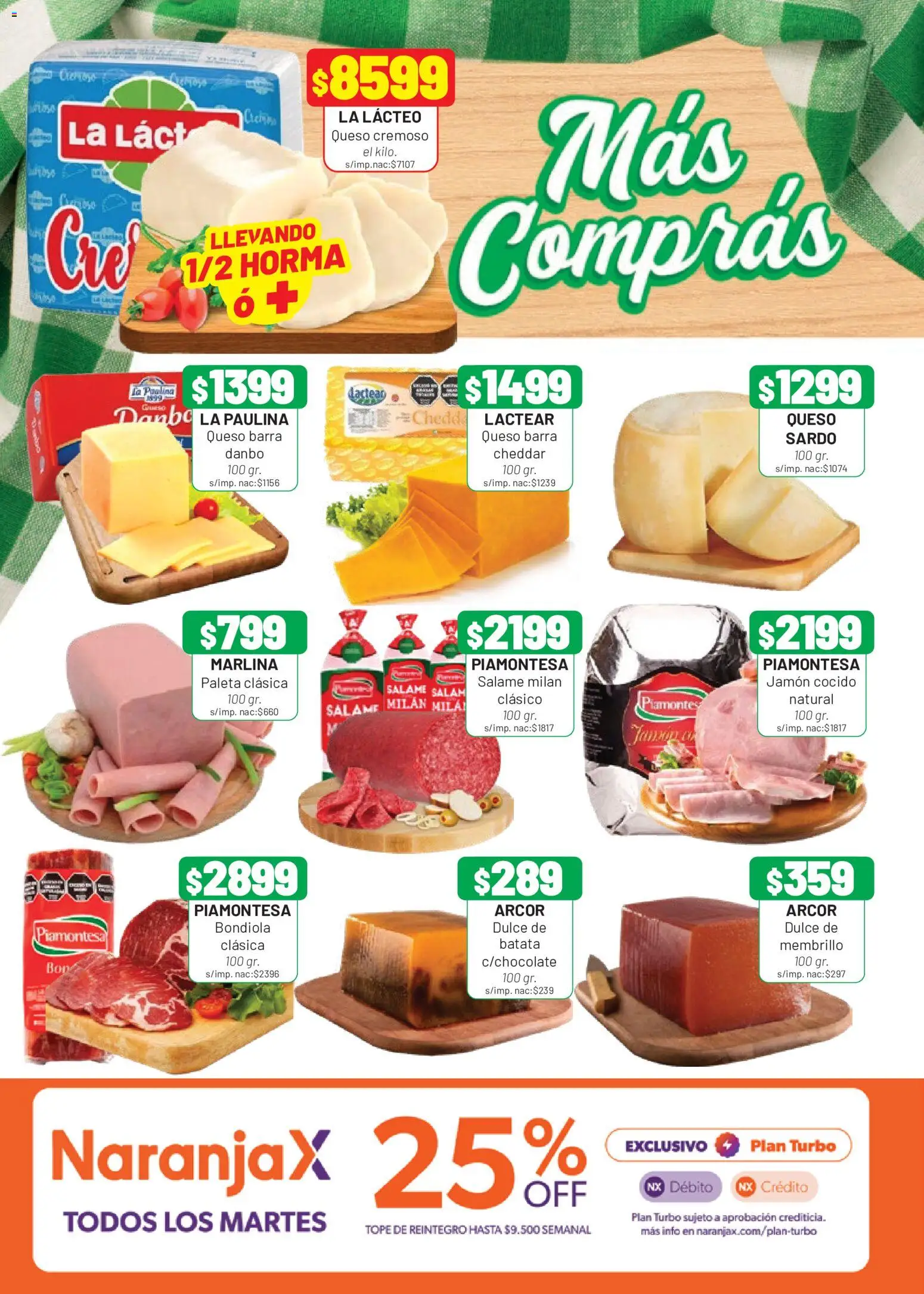 Almacor catálogo │ válido desde el 06/08/2026 | Página: 4 | Productos: Jamón cocido, Batata, Paleta, Queso