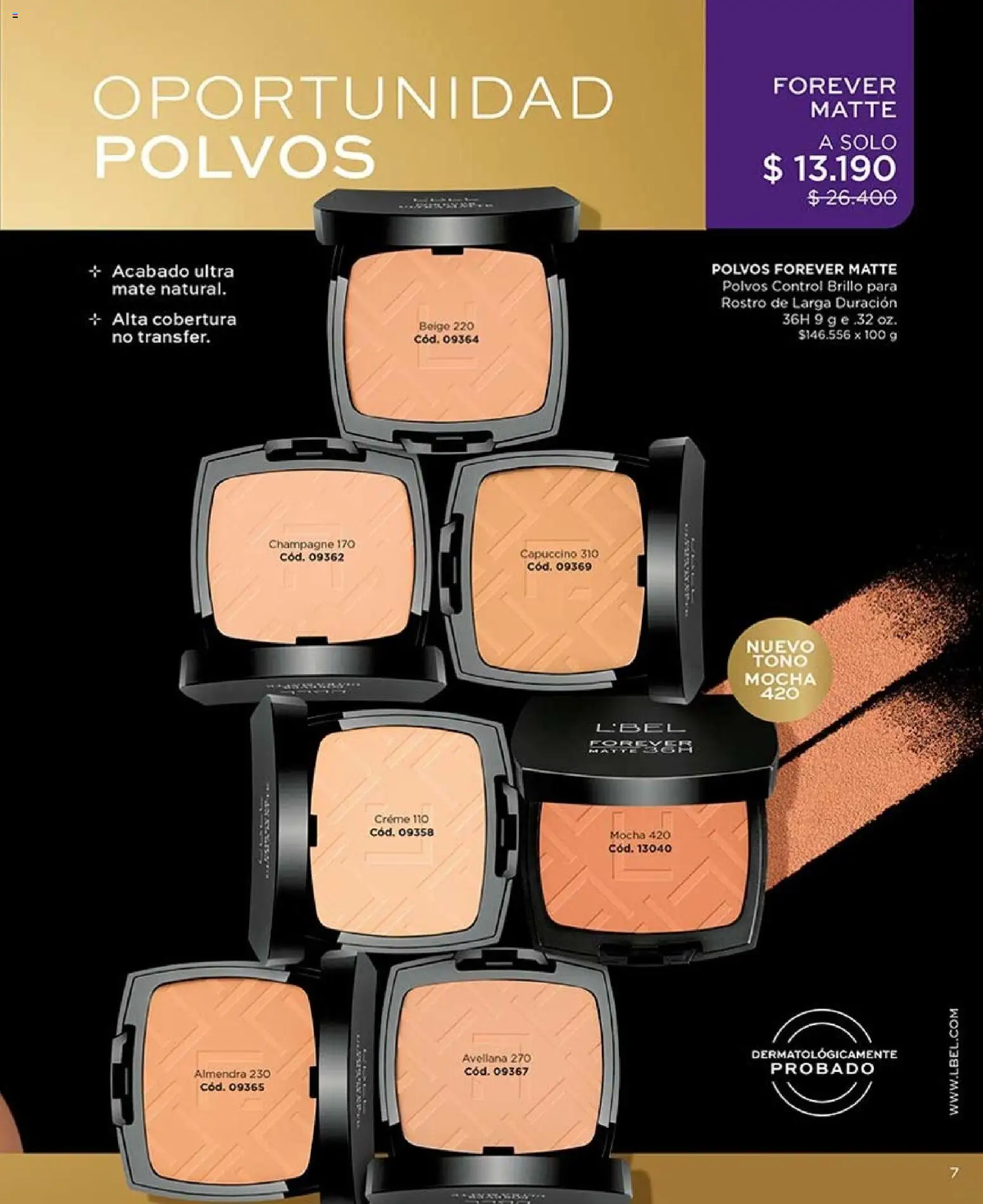 Catálogo L'Bel Campaña 12 │ válido desde el 07.07.2026 | Página: 7 | Productos: Brillo, Almendra, Mate