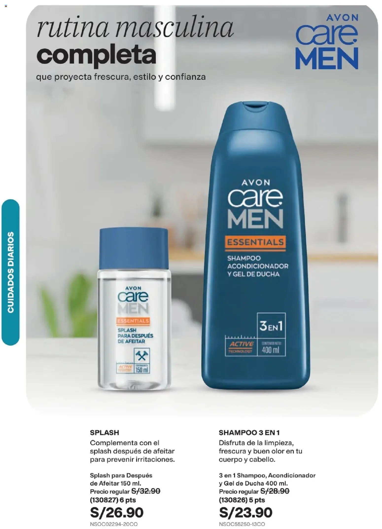 Catálogo Avon válido desde 22/07/2026 | Página: 147 | Productos: Shampoo, Acondicionador, Gel de ducha, Ducha