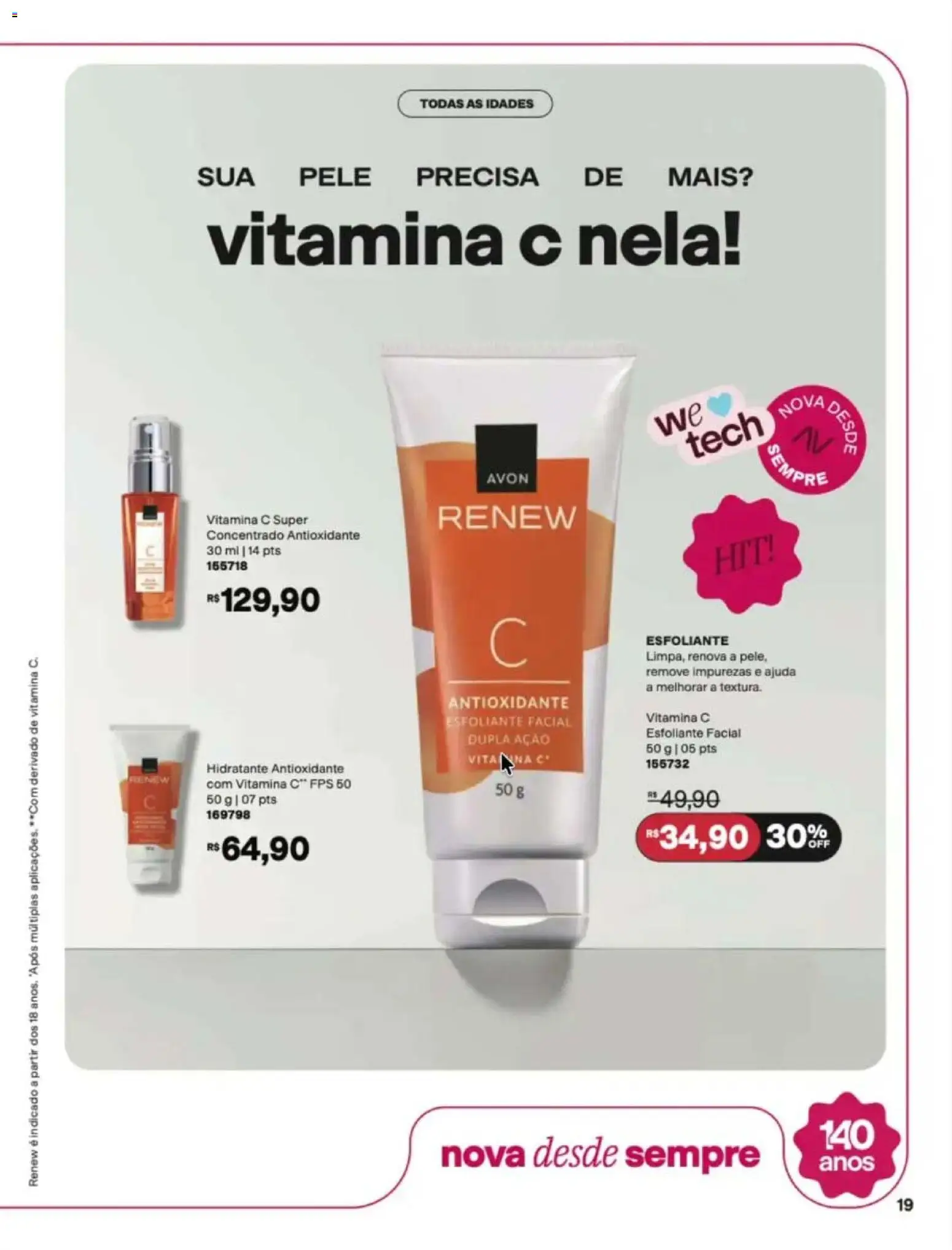 Avon Folheto - válido de 12/10/2026 | Página: 19 | Produtos: Vitamina c, Esfoliante facial