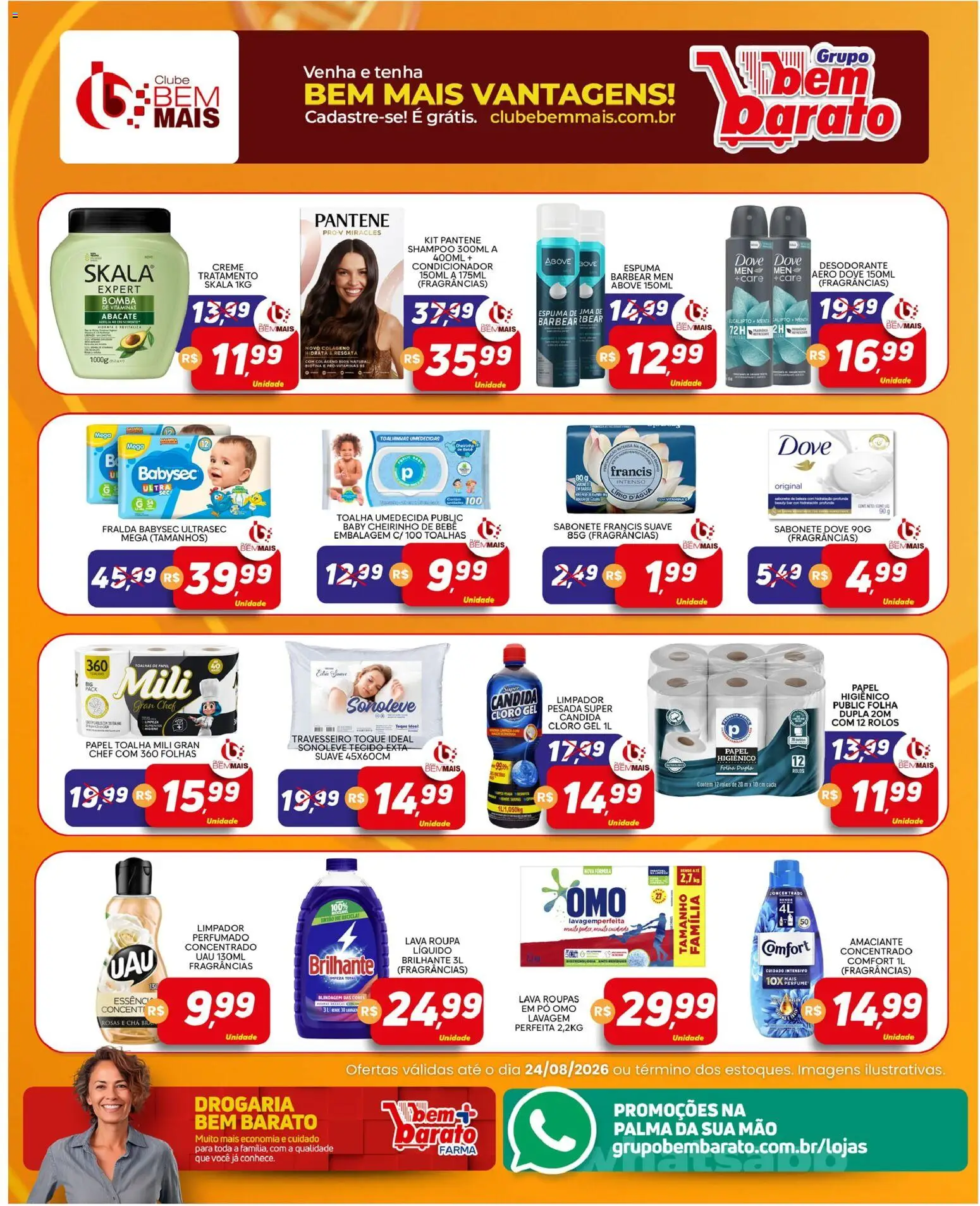 Supermercado Bem Barato Folheto - válido de 18/08/2026 | Página: 5 | Produtos: Papel toalha, Abacate, Roupas, Toalha umedecida