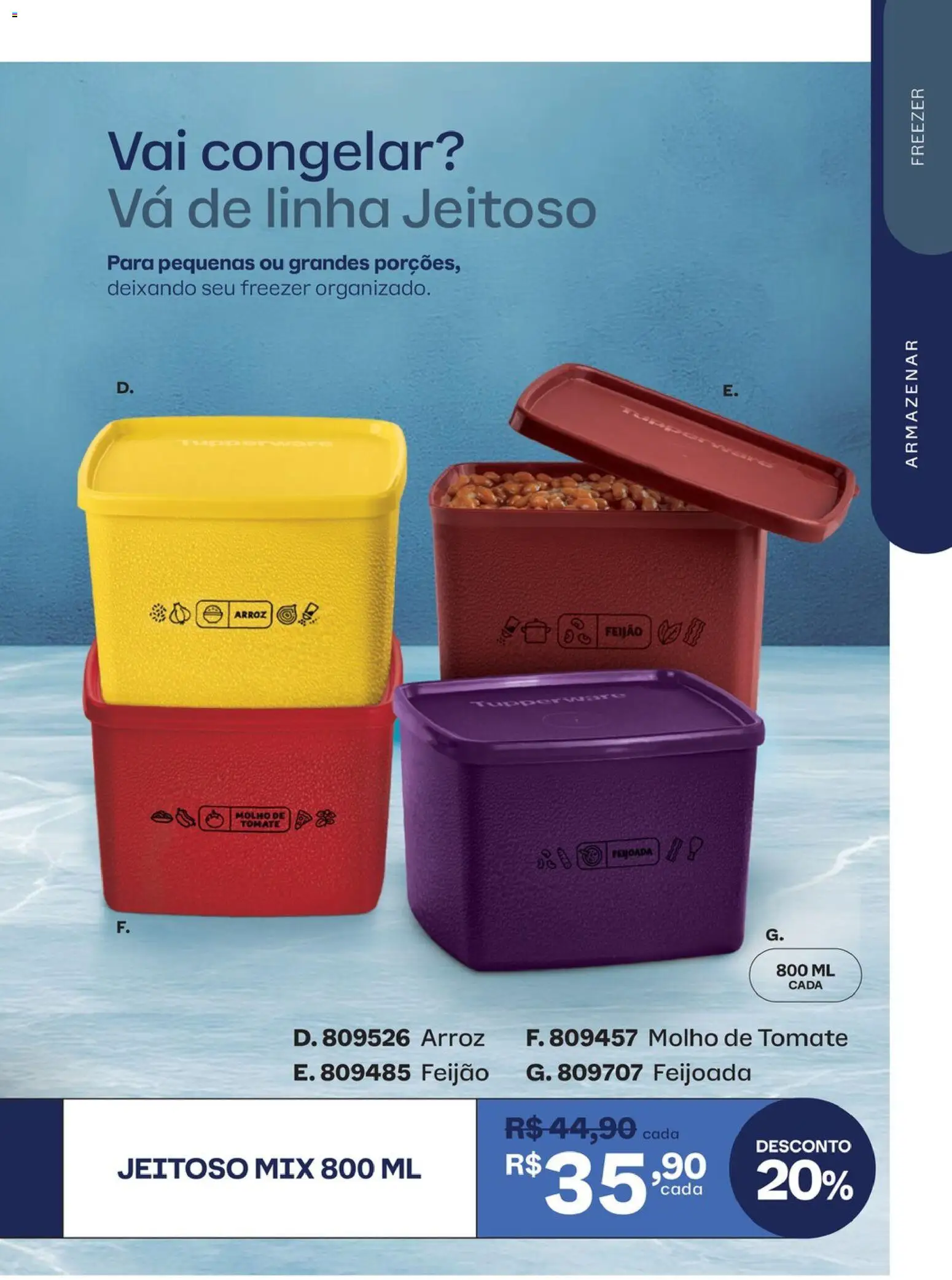 Tupperware Folheto - válido de 01/10/2026 | Página: 19 | Produtos: Tomate, Feijão, Molho de tomate, Freezer