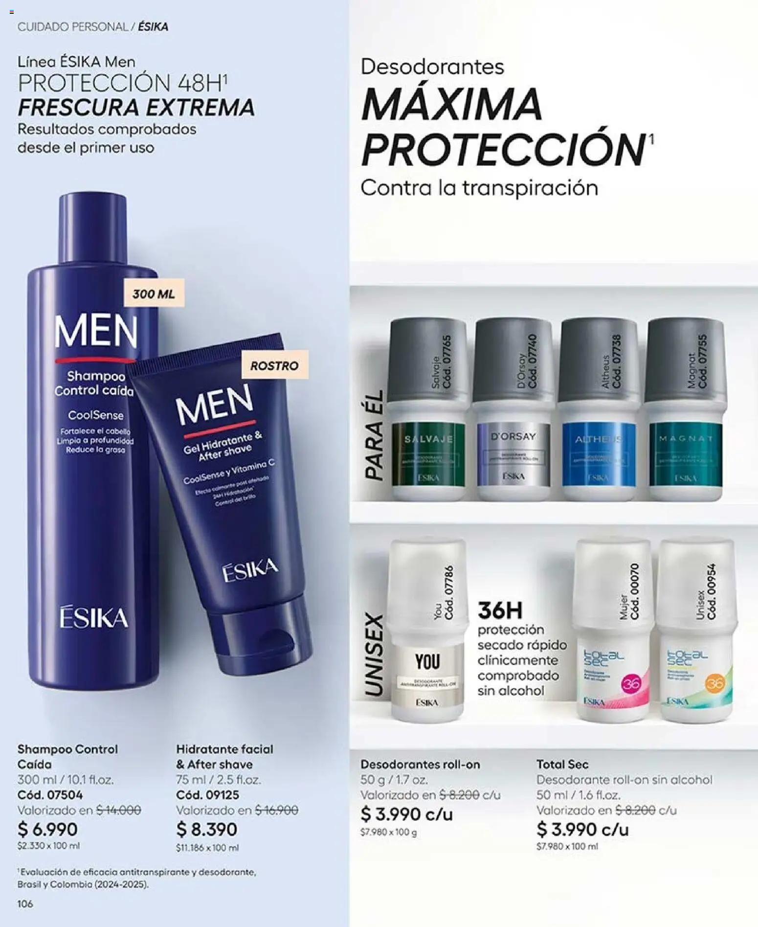 Catálogo Ésika Campaña 15 │ válido desde el 06.09.2026 | Página: 108 | Productos: Desodorante, Antitranspirante, Alcohol, Shampoo