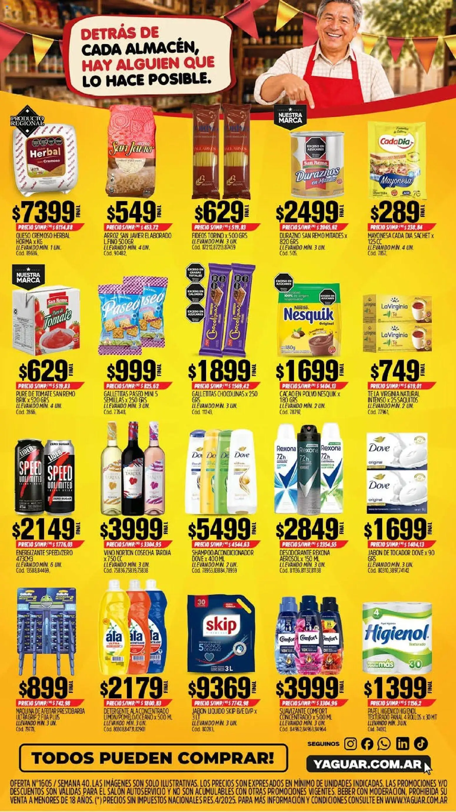 Yaguar - Oferta Semanal Santa Fé │ válido desde el 28/09/2026 | Página: 2 | Productos: Durazno, Duraznos, Pure de Tomate, Vino