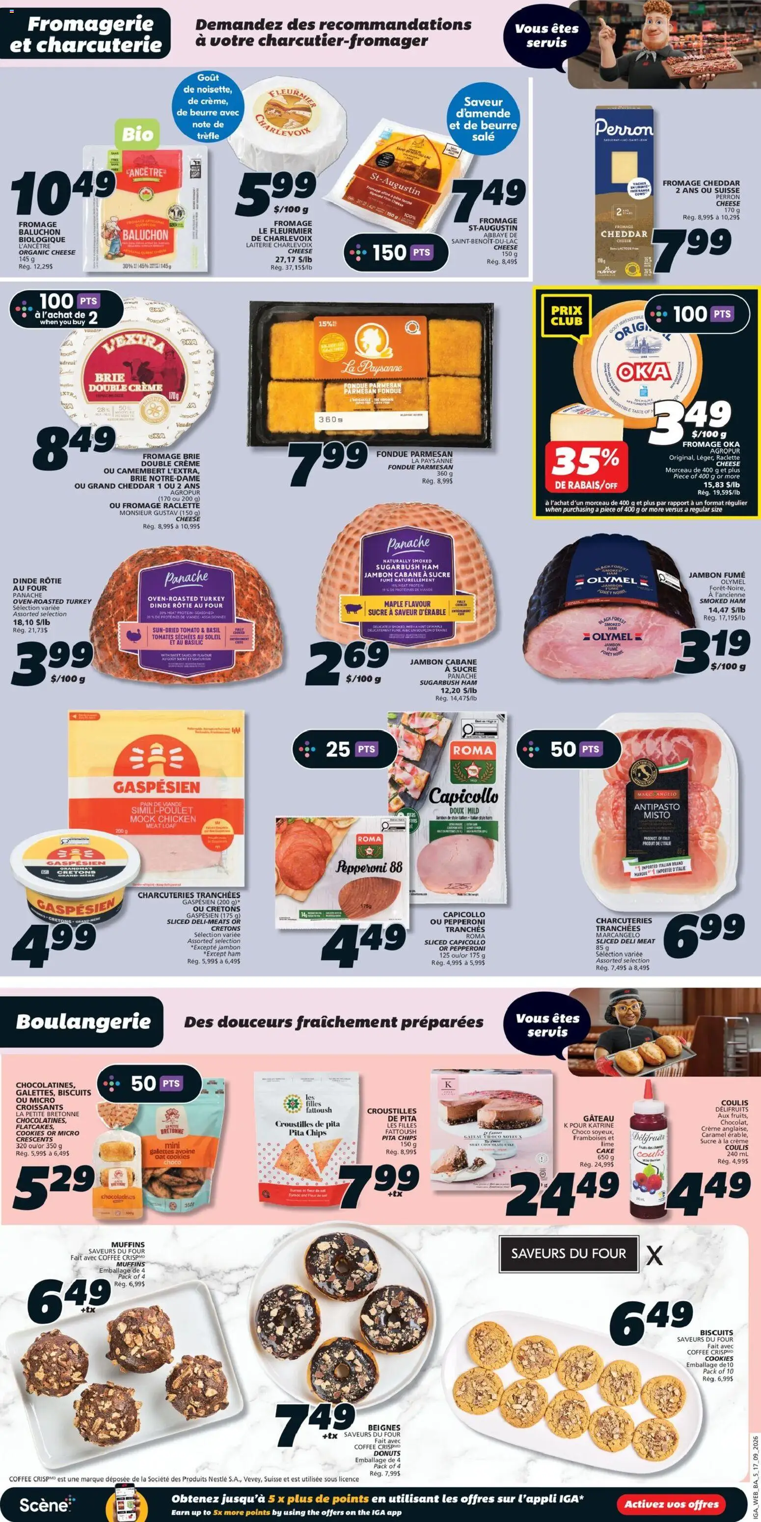 IGA flyer valid from Sep 17, 2026 | Page: 8 | Products: Biscuits, Ham, Protein, Chicken