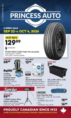 Preview of Princess Auto flyer - 2 Week Sale! from shop Princess Auto valid from Sep 22, 2026