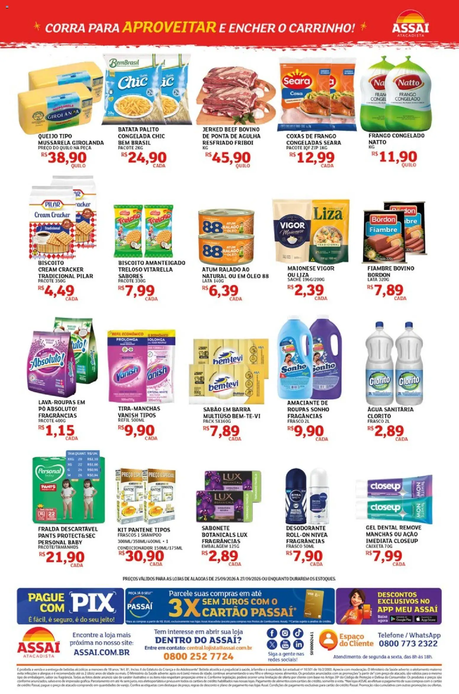Assaí Atacadista Folheto - válido de 25/09/2026 | Página: 2 | Produtos: Desodorante, Vanish, Cream cracker, Atum